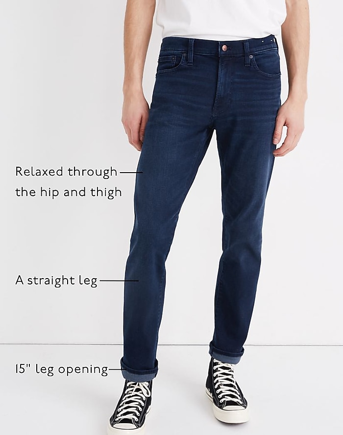 Men's Straight Authentic Flex Jeans in Brenford Wash | Madewell