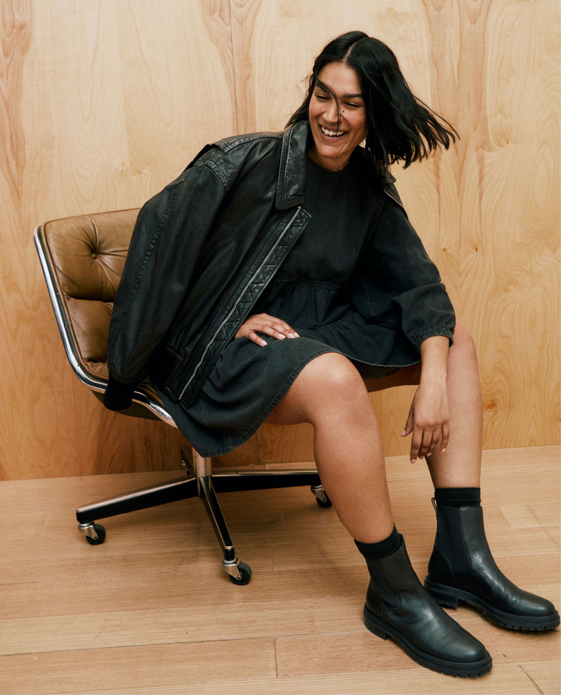 WASHED LEATHER BOMBER