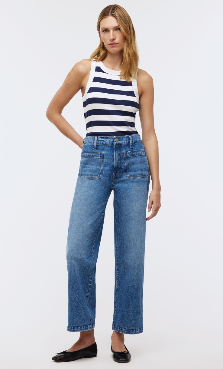 Fashion American Wide Leg Jeans For Women