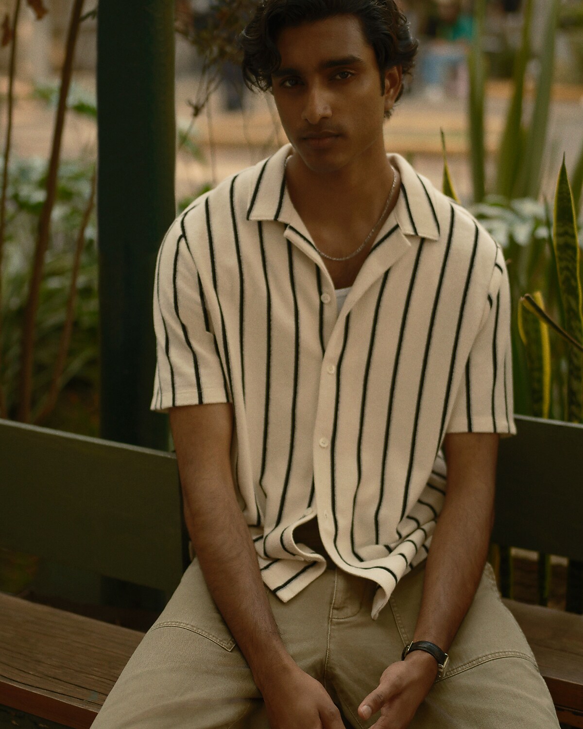 women wearing a button down shirt