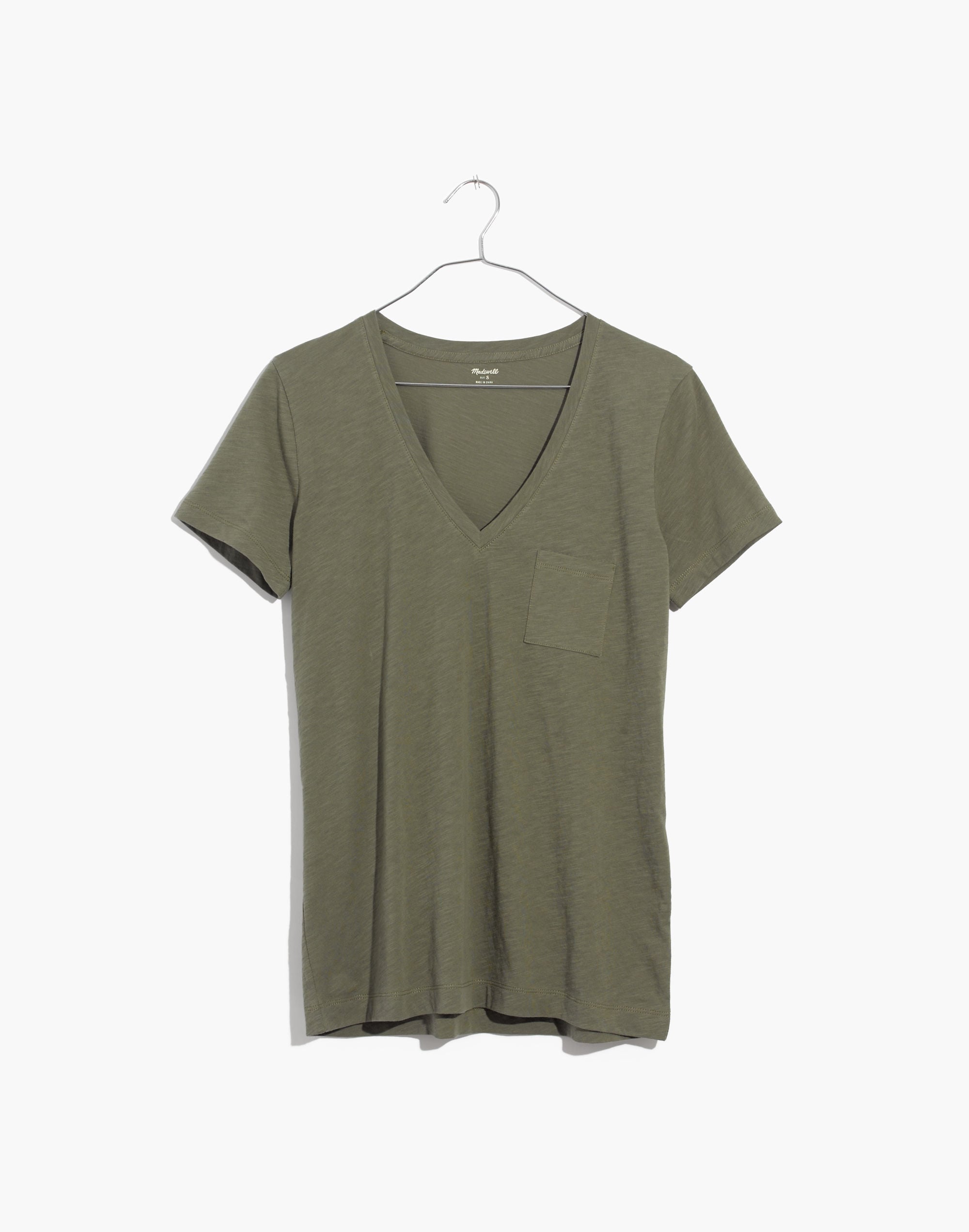Whisper Cotton V-Neck Pocket Tee