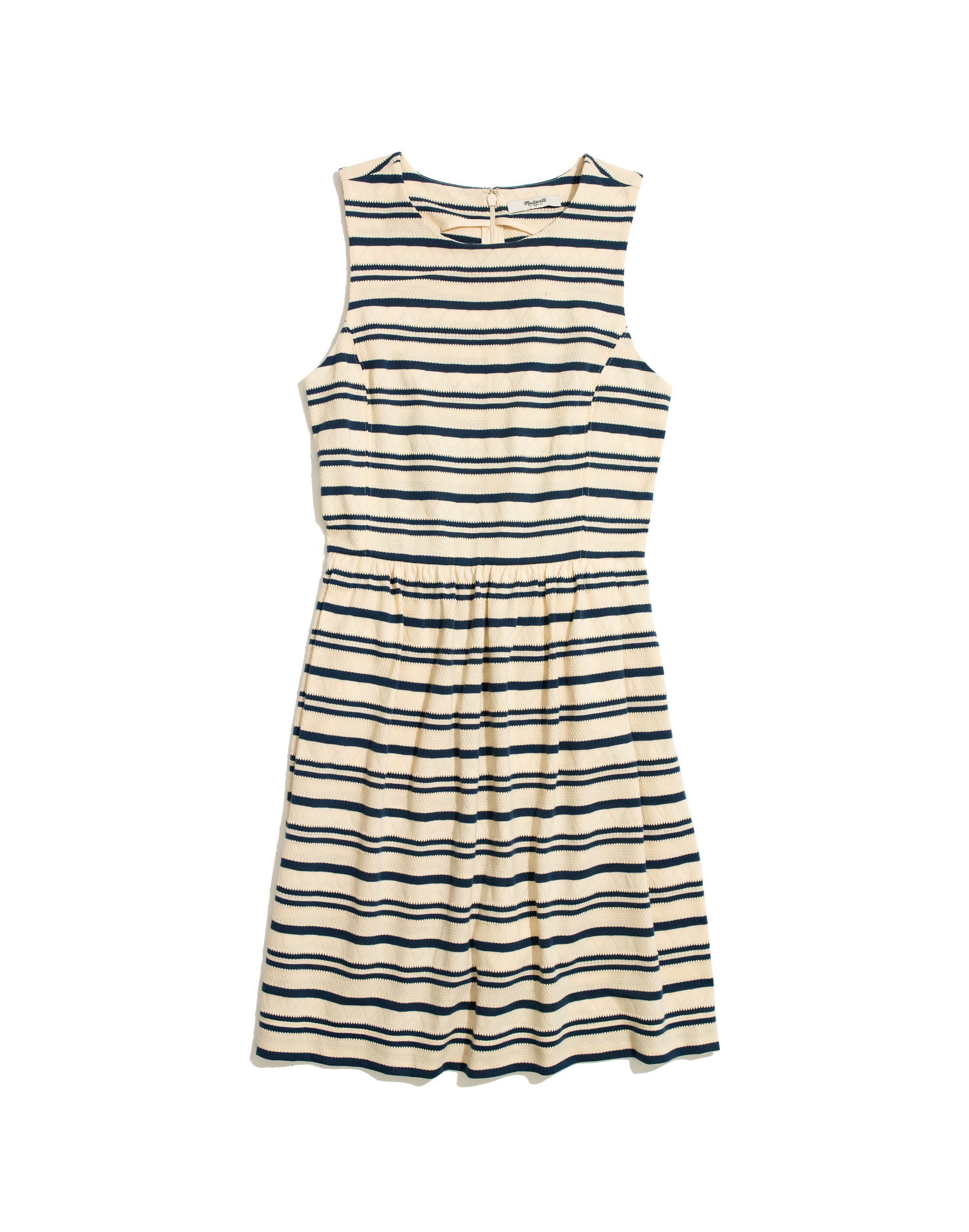 Afternoon Dress in Textured Stripe