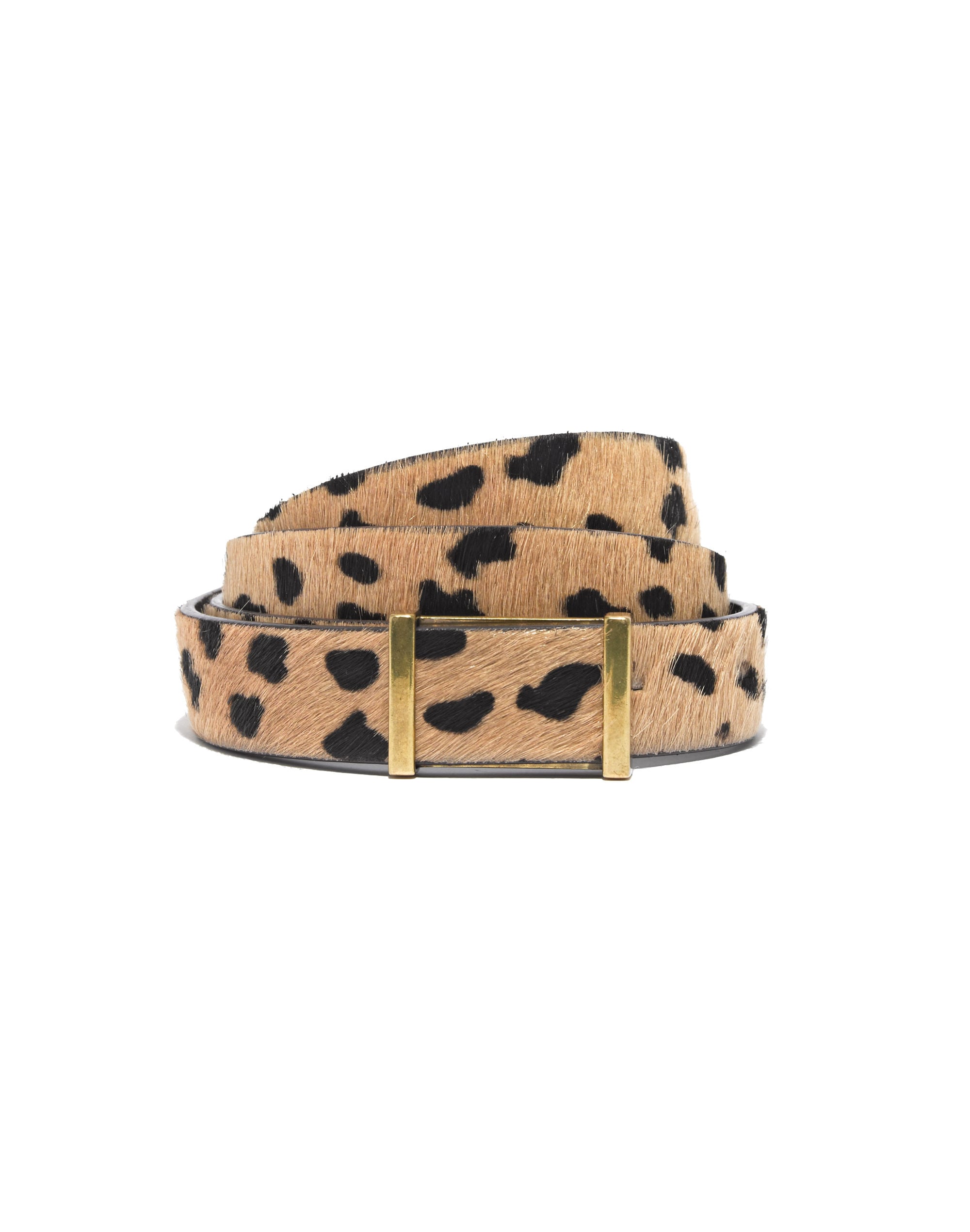 Hidden Buckle Belt in Calf Hair