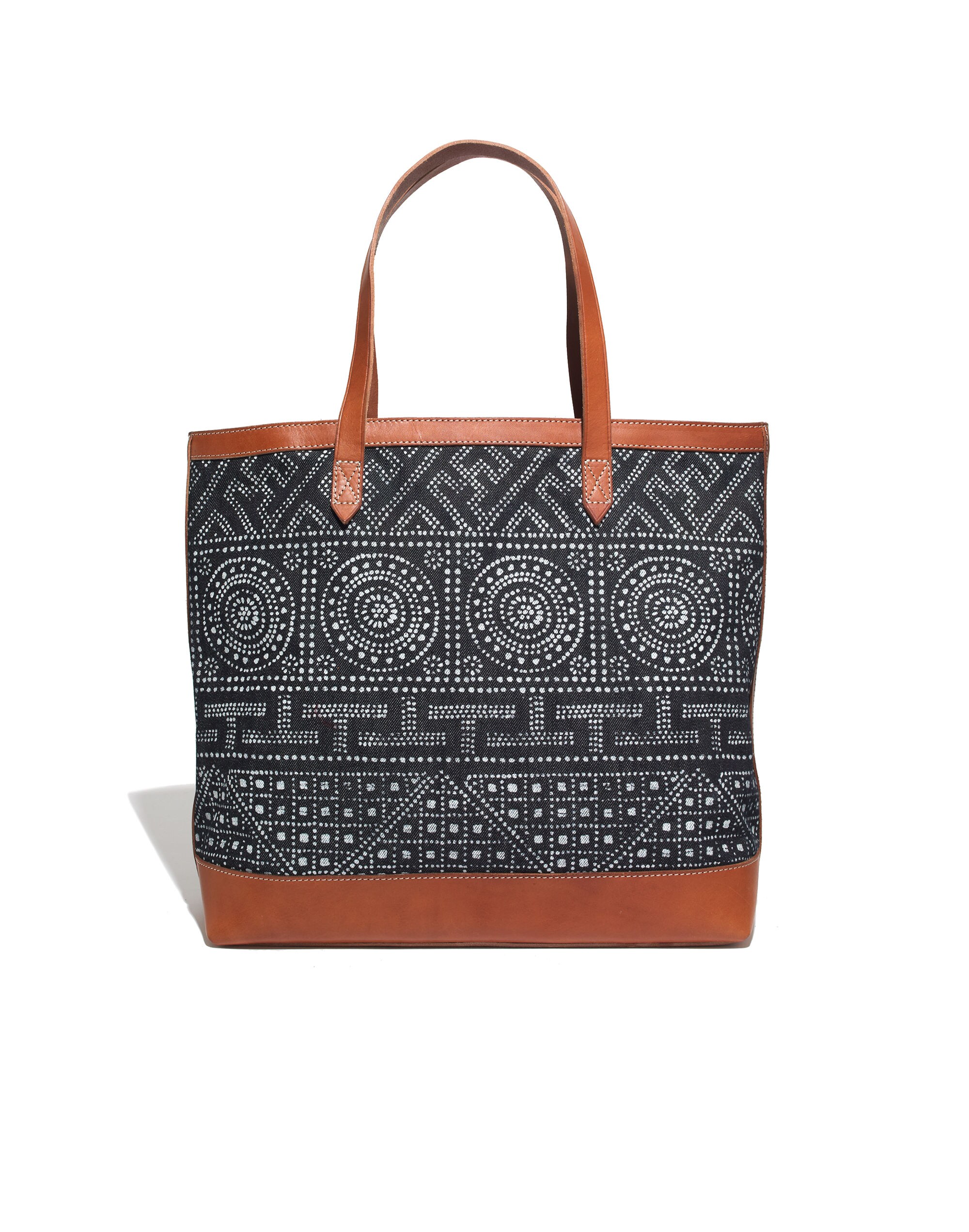 The Transport Tote in Indigo Dot