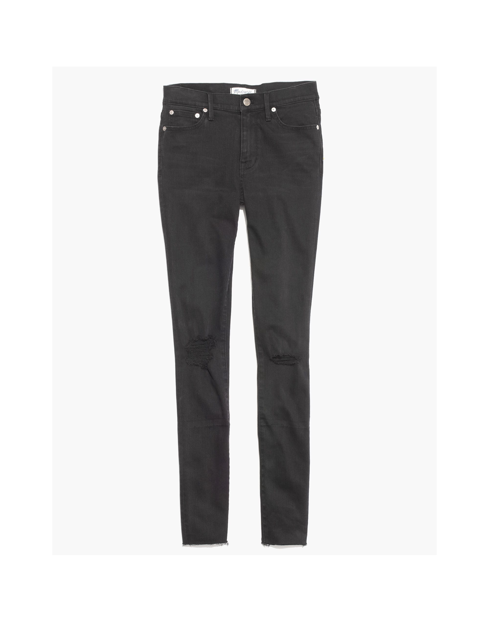 9" High-Rise Skinny Jeans in Black Sea