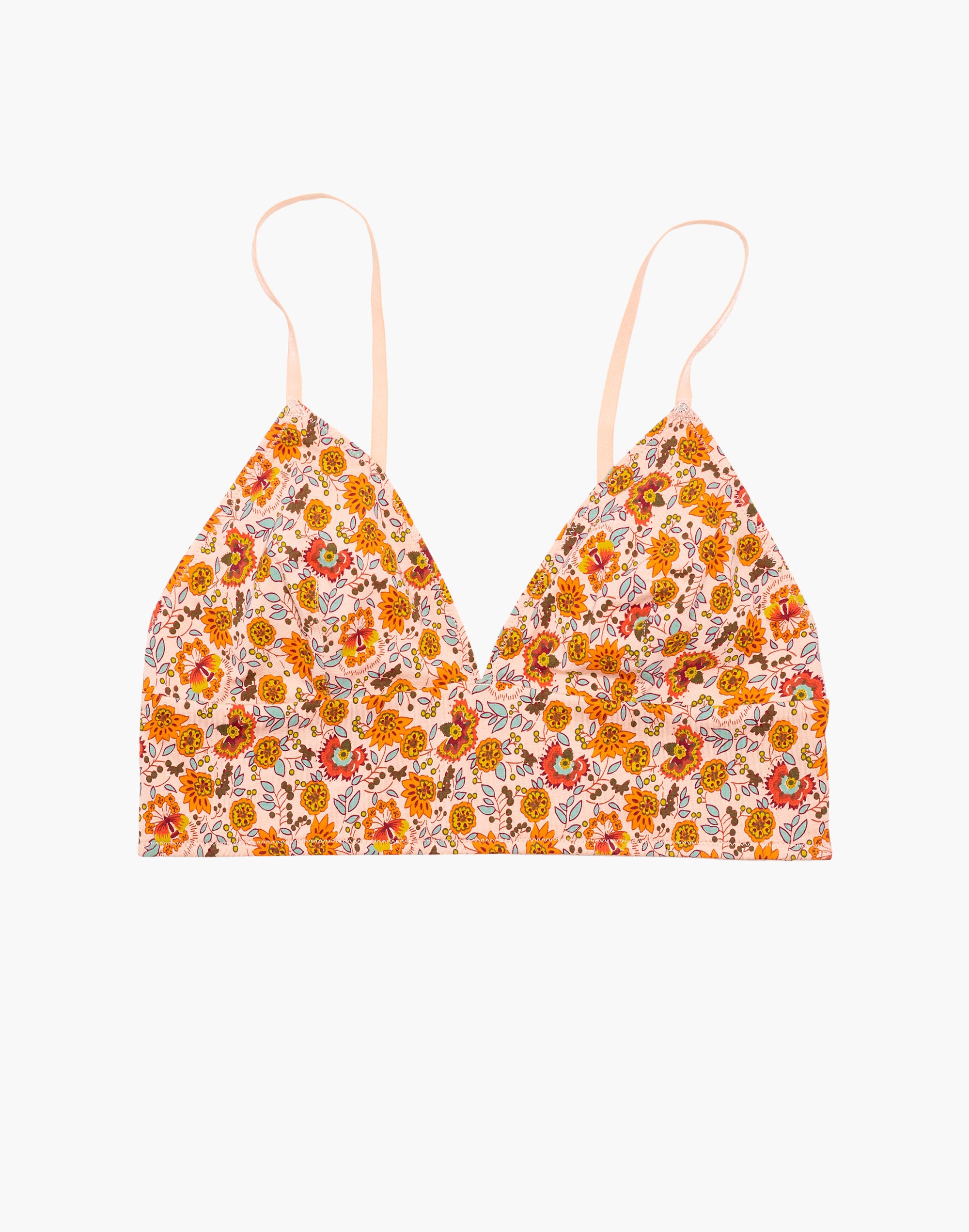 Cotton-Modal&reg; Kealy Longline Bralette in Mumbai Floral