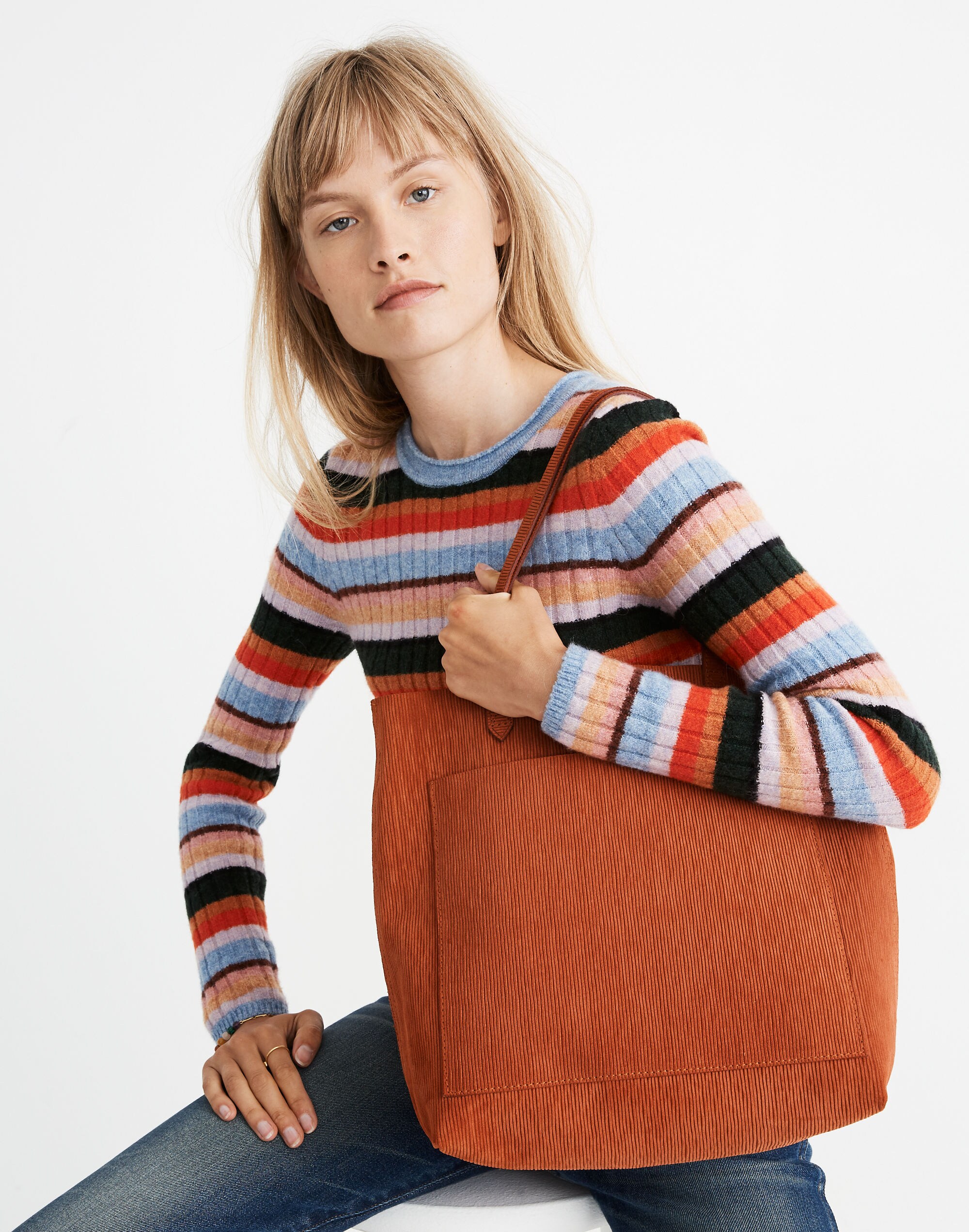 The Medium Transport Tote: Corduroy Suede Edition