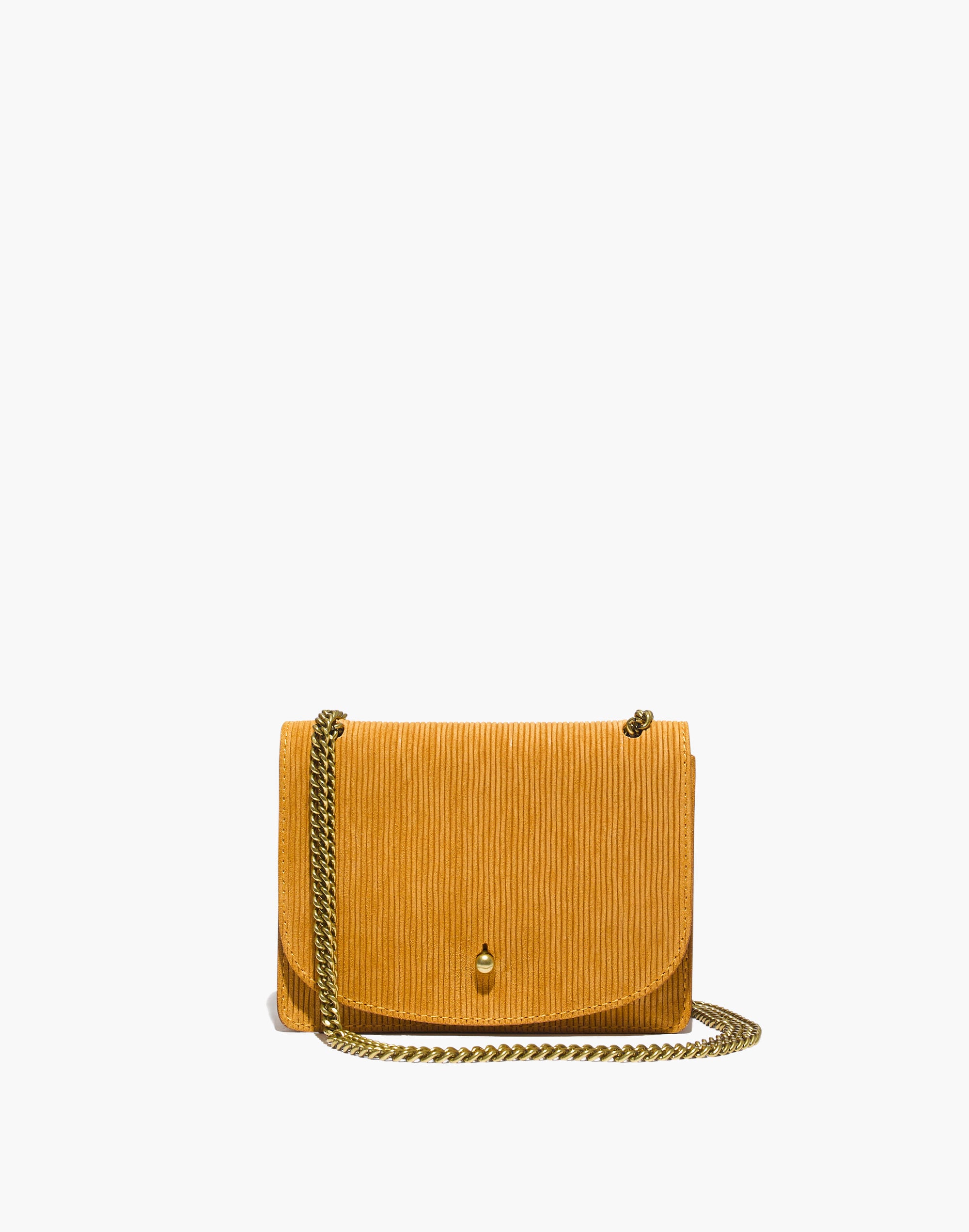 The Chain Crossbody Bag in Corduroy Suede