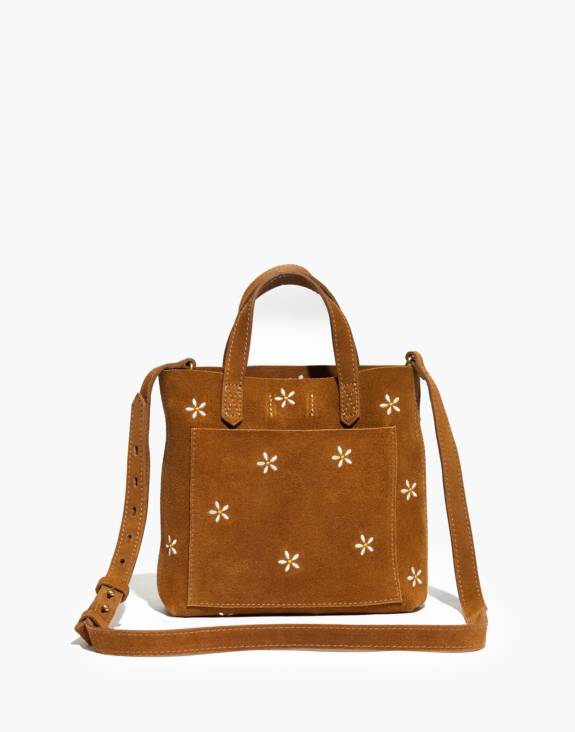 The Small Transport Crossbody: Daisy Embroidered Suede Edition