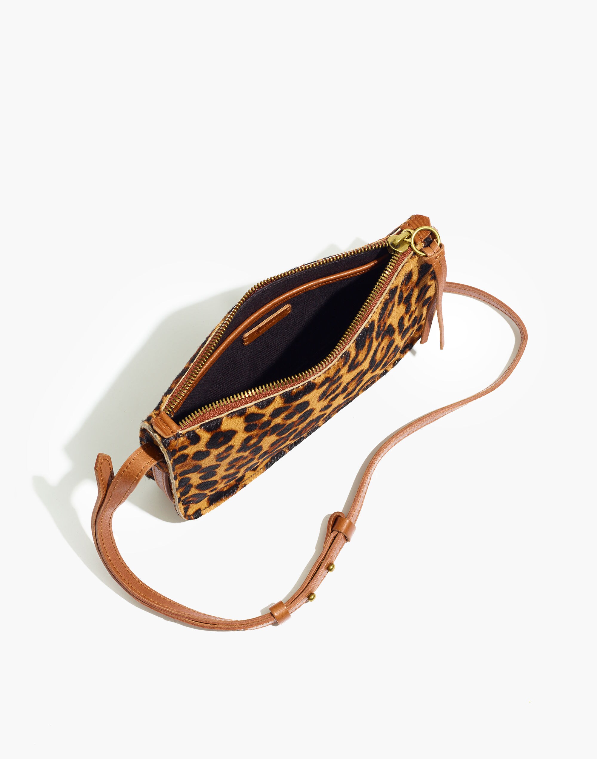 The Simple Crossbody Bag in Leopard Calf Hair