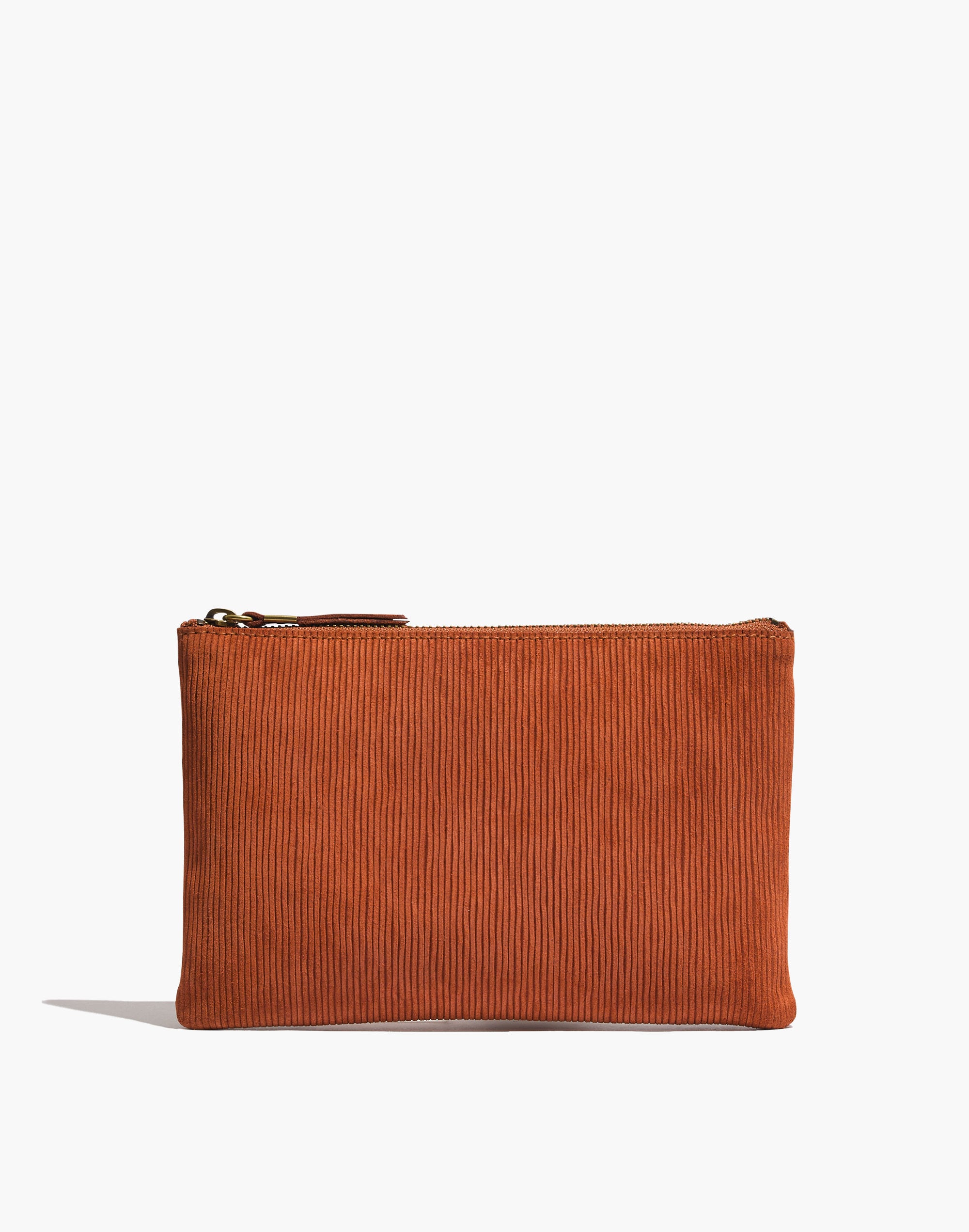 The Pouch Clutch in Corduroy Suede