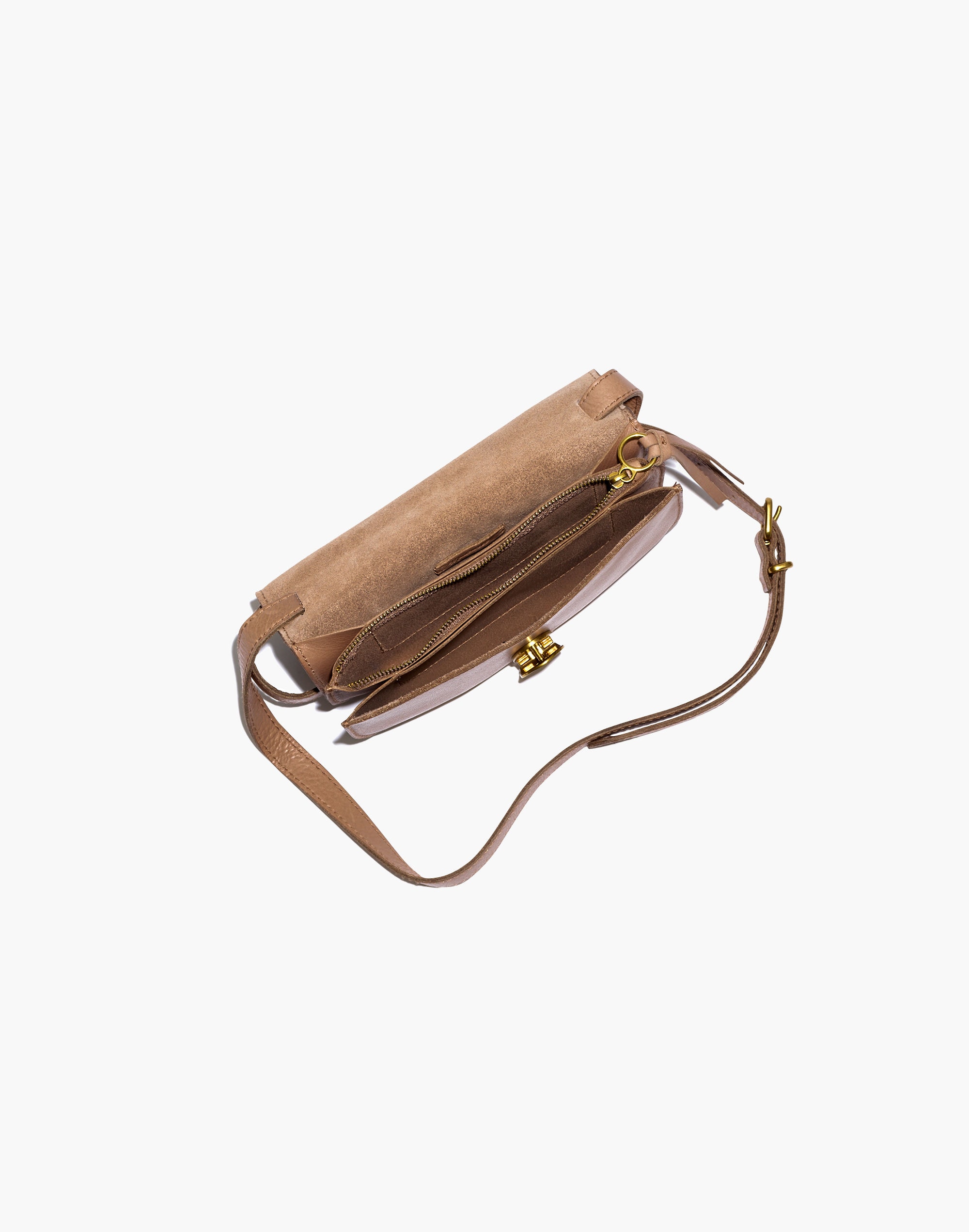 The Abroad Convertible Crossbody Bag in Suede