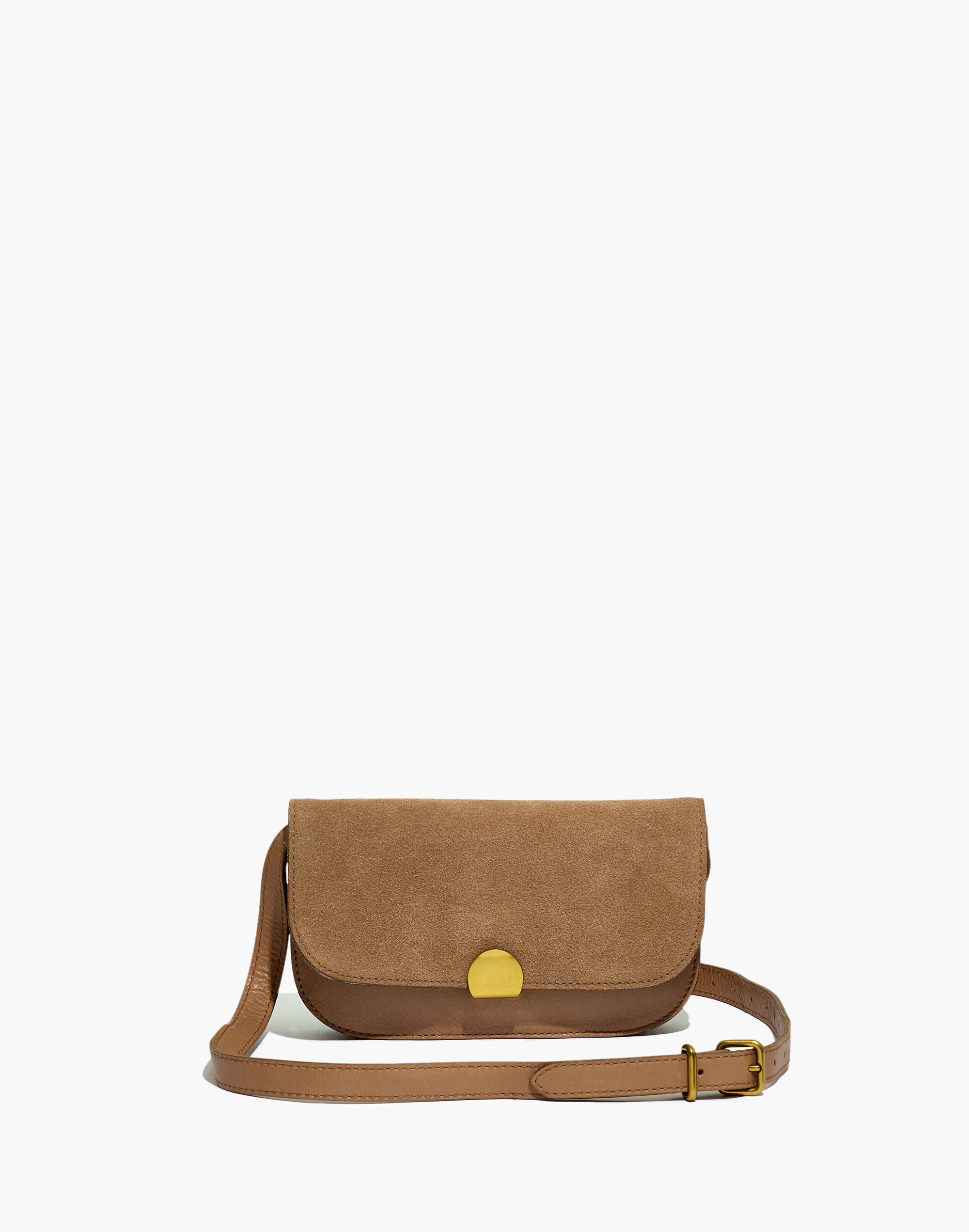 The Abroad Convertible Crossbody Bag in Suede
