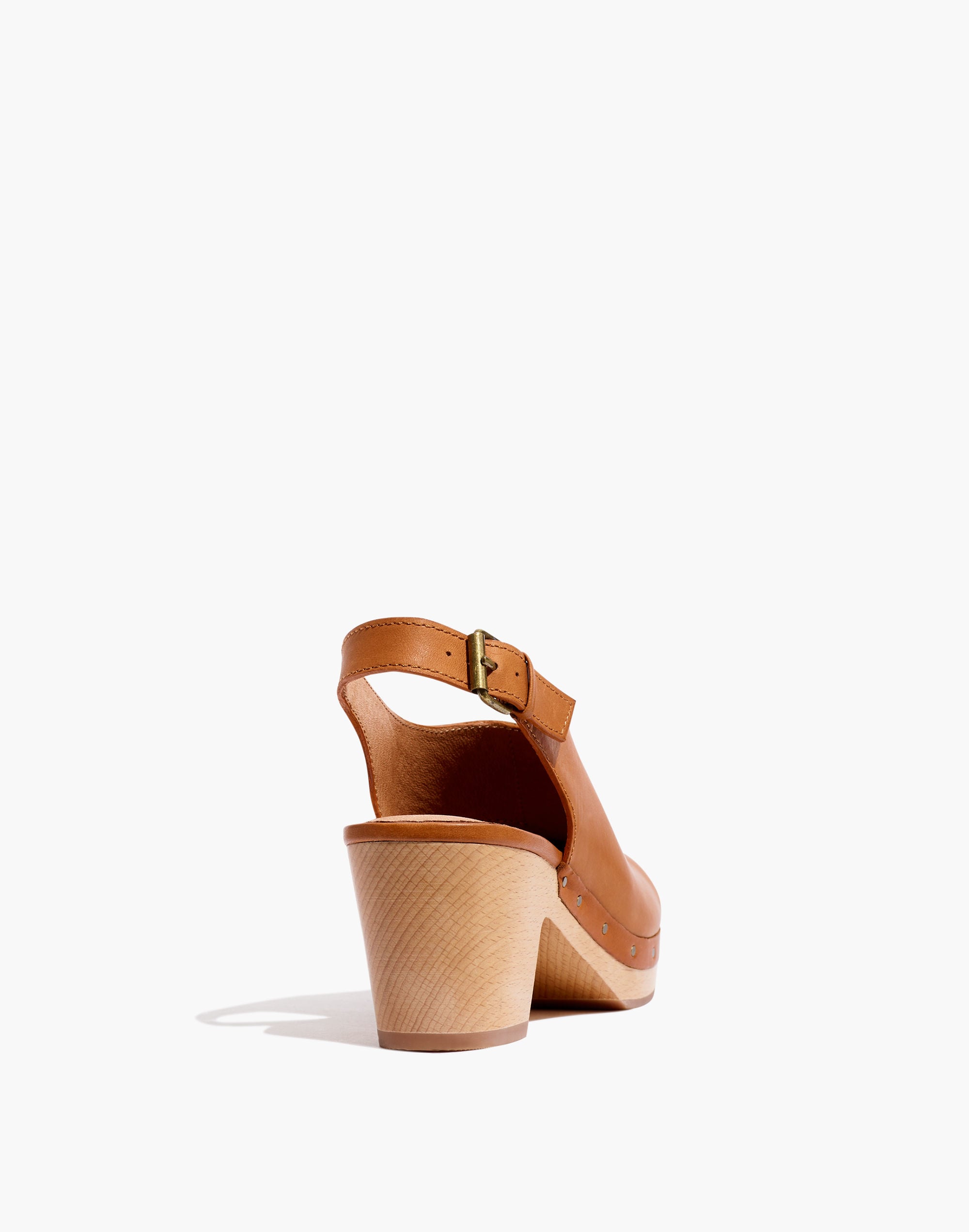 The Marlo Slingback Clog in Leather