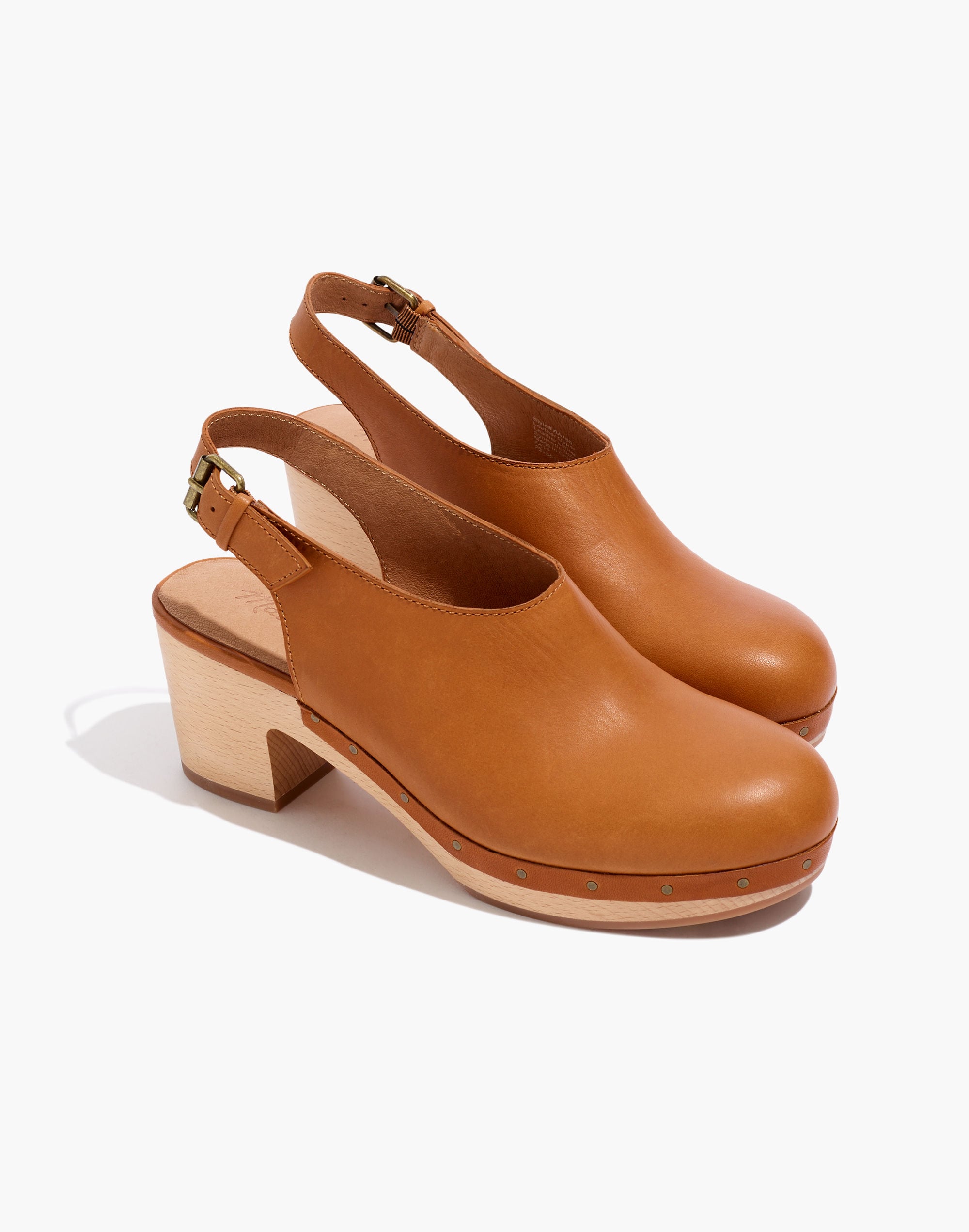 The Marlo Slingback Clog in Leather