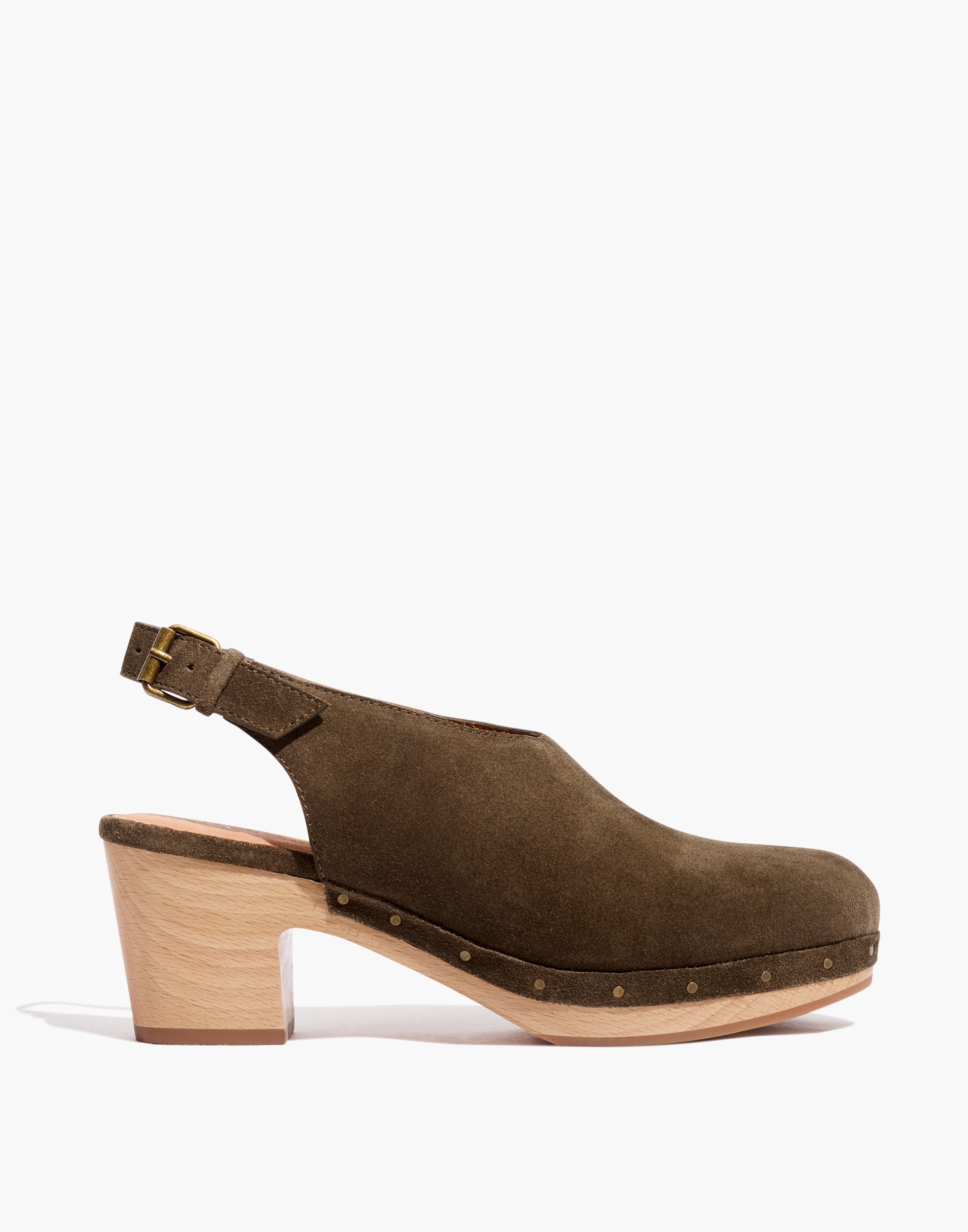 The Marlo Slingback Clog in Suede