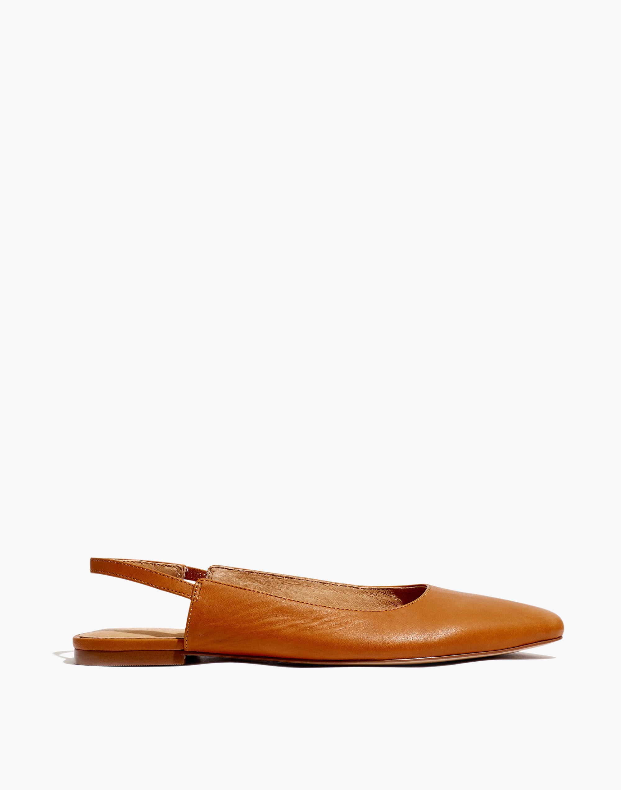 The Margot Slingback Flat in Leather