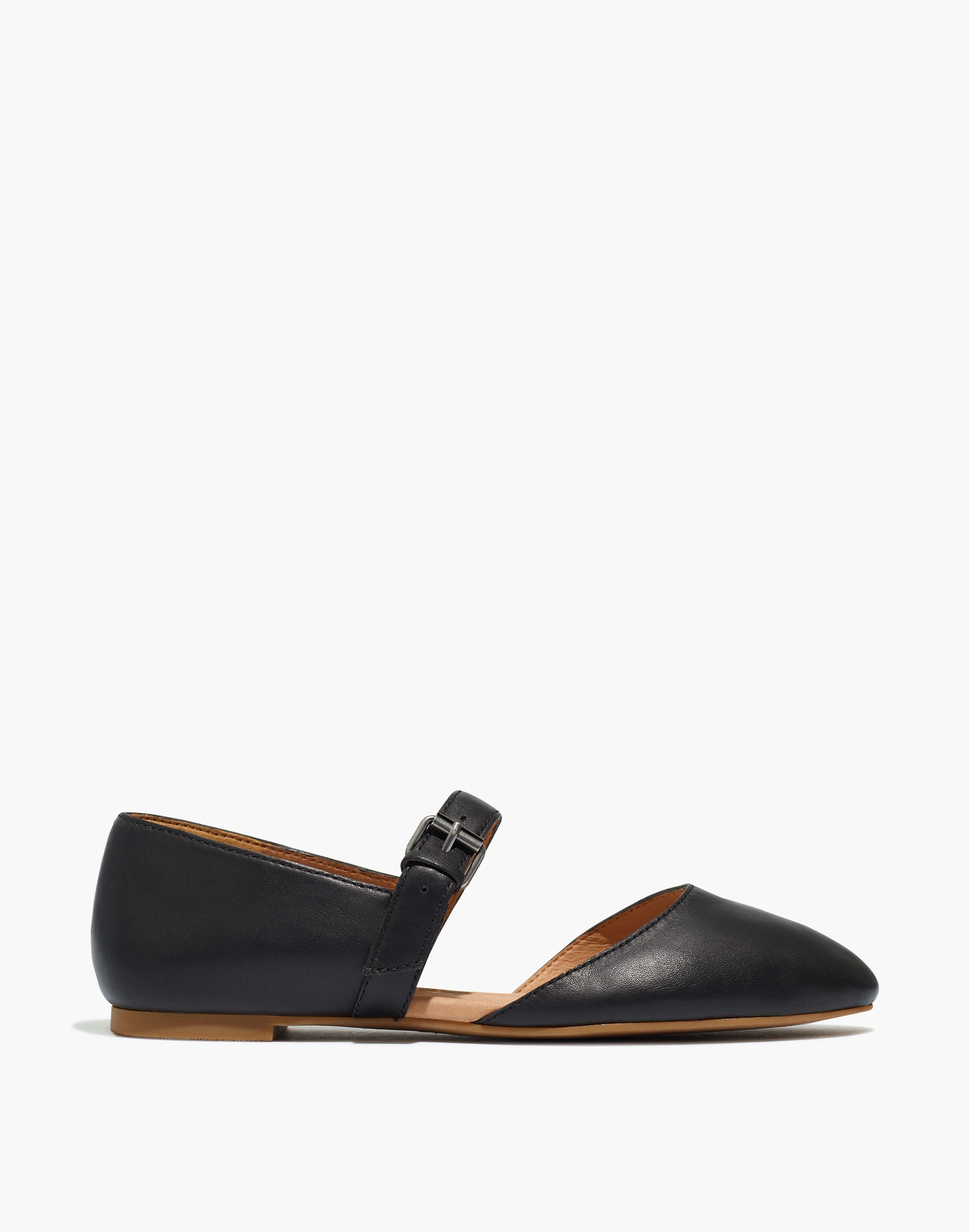 The Alina Mary-Jane Flat in Leather