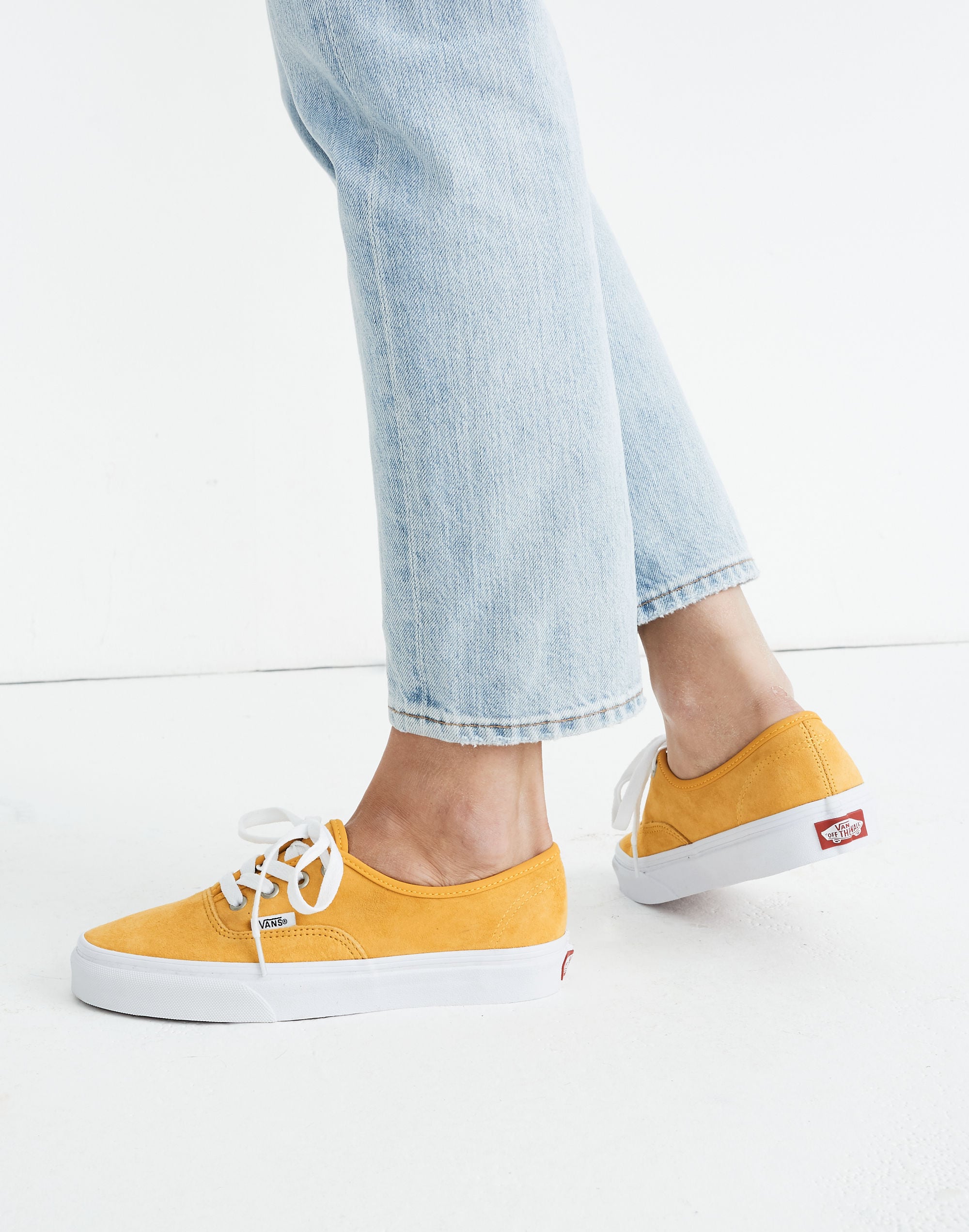 Vans&reg; Unisex Authentic Lace-Up Sneakers in Mango Suede