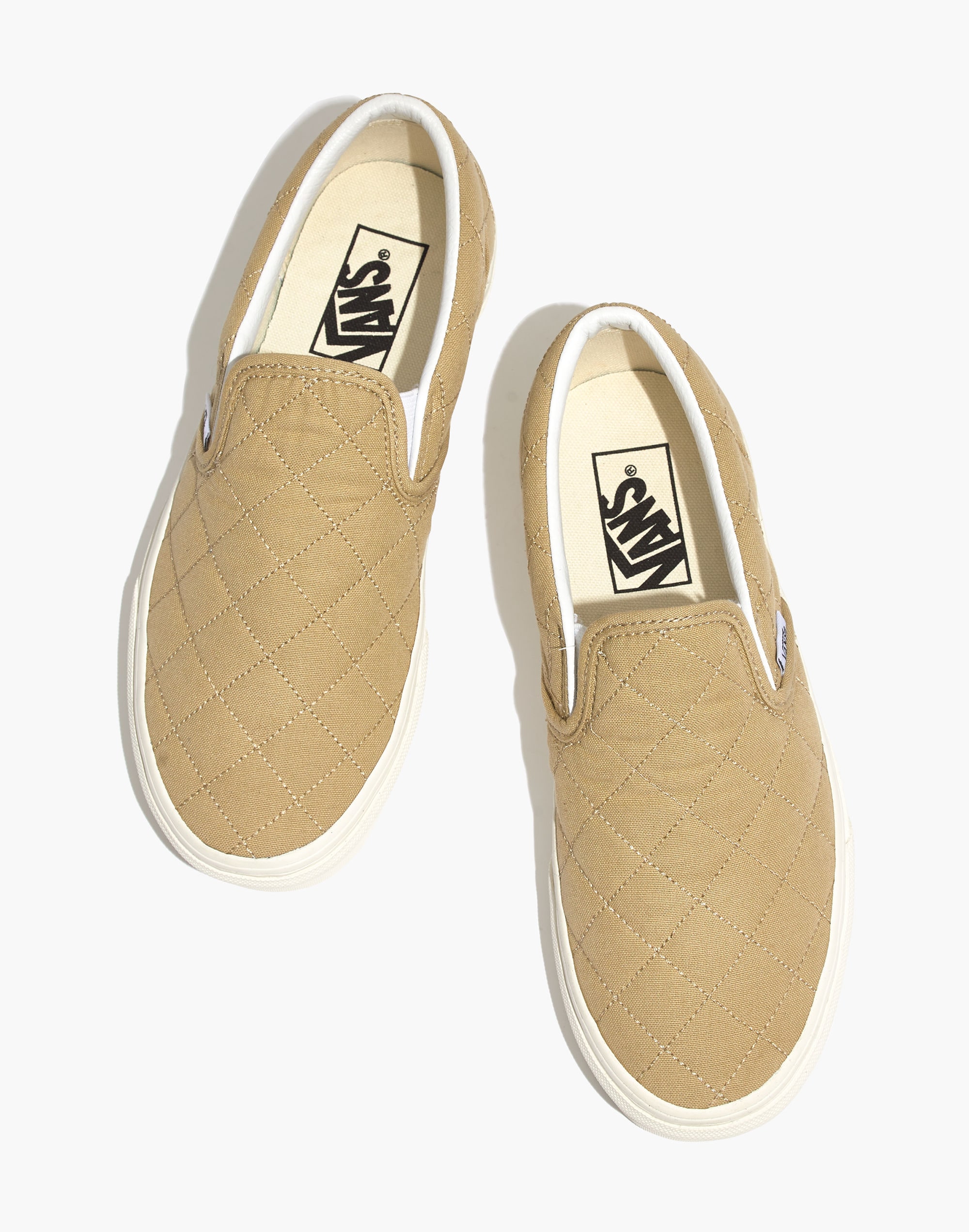 Madewell x Vans&reg; Unisex Classic Slip-On Sneakers in Quilted Fabric
