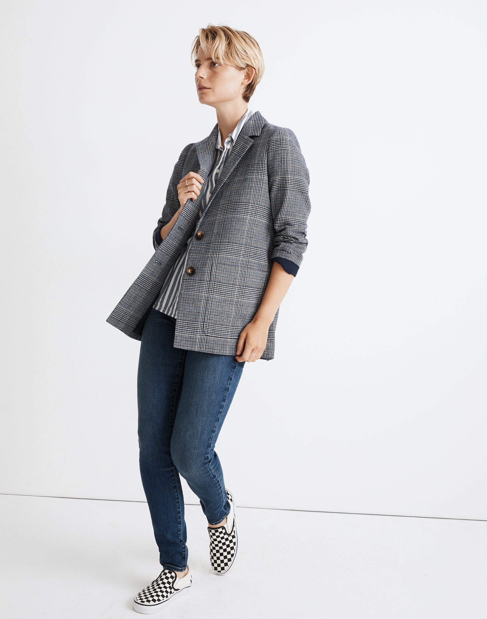 Dorset Blazer in Navy Glen Plaid