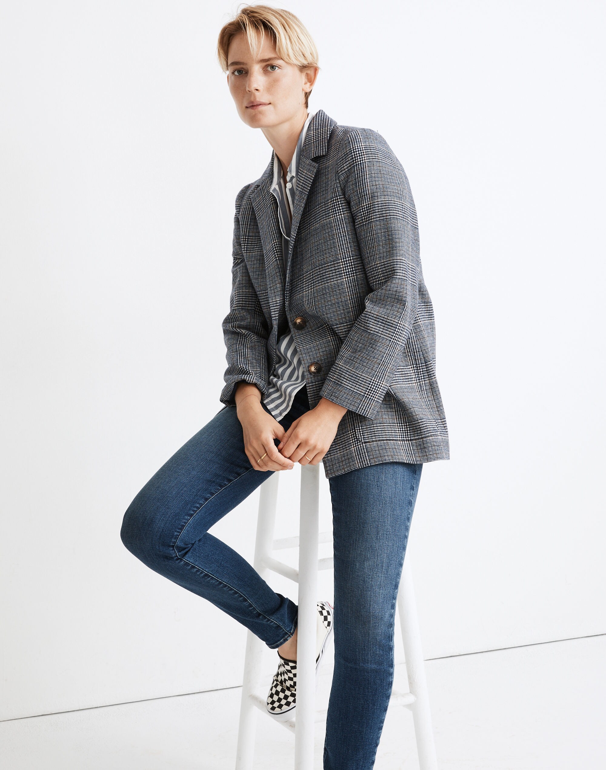 Dorset Blazer in Navy Glen Plaid