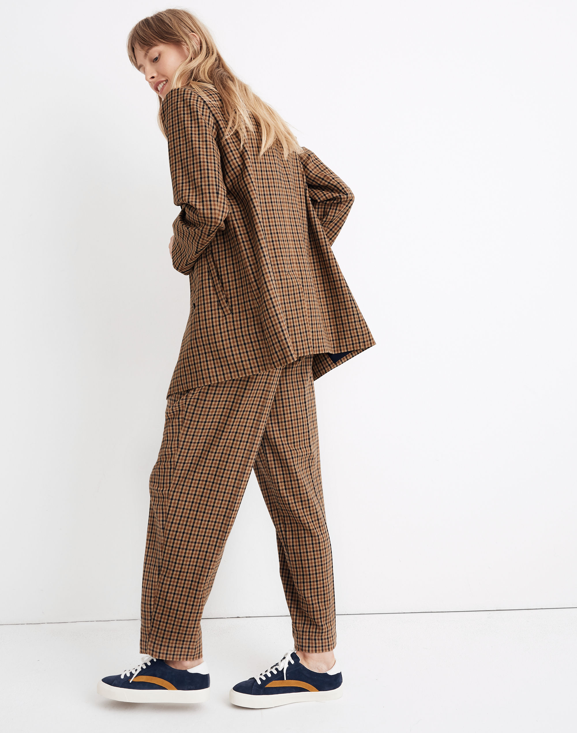 Caldwell Double-Breasted Blazer in Desert Check
