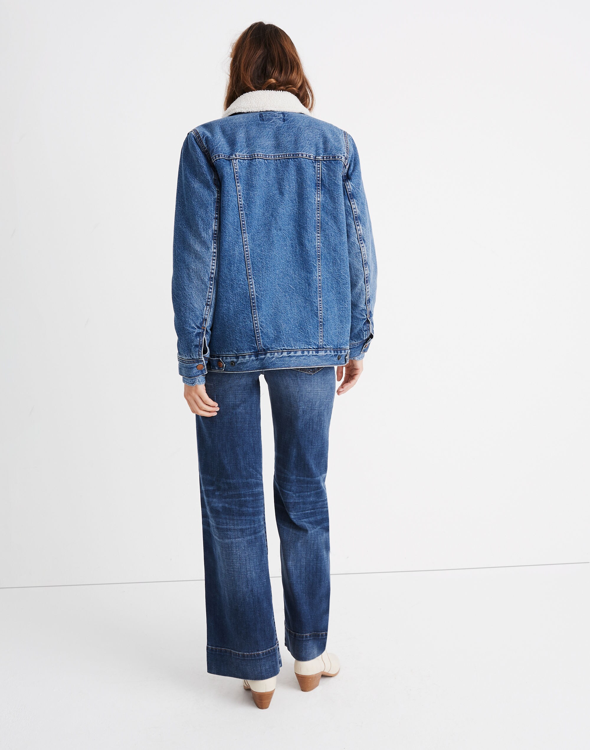The Oversized Jean Jacket in Donaway Wash: Sherpa Edition