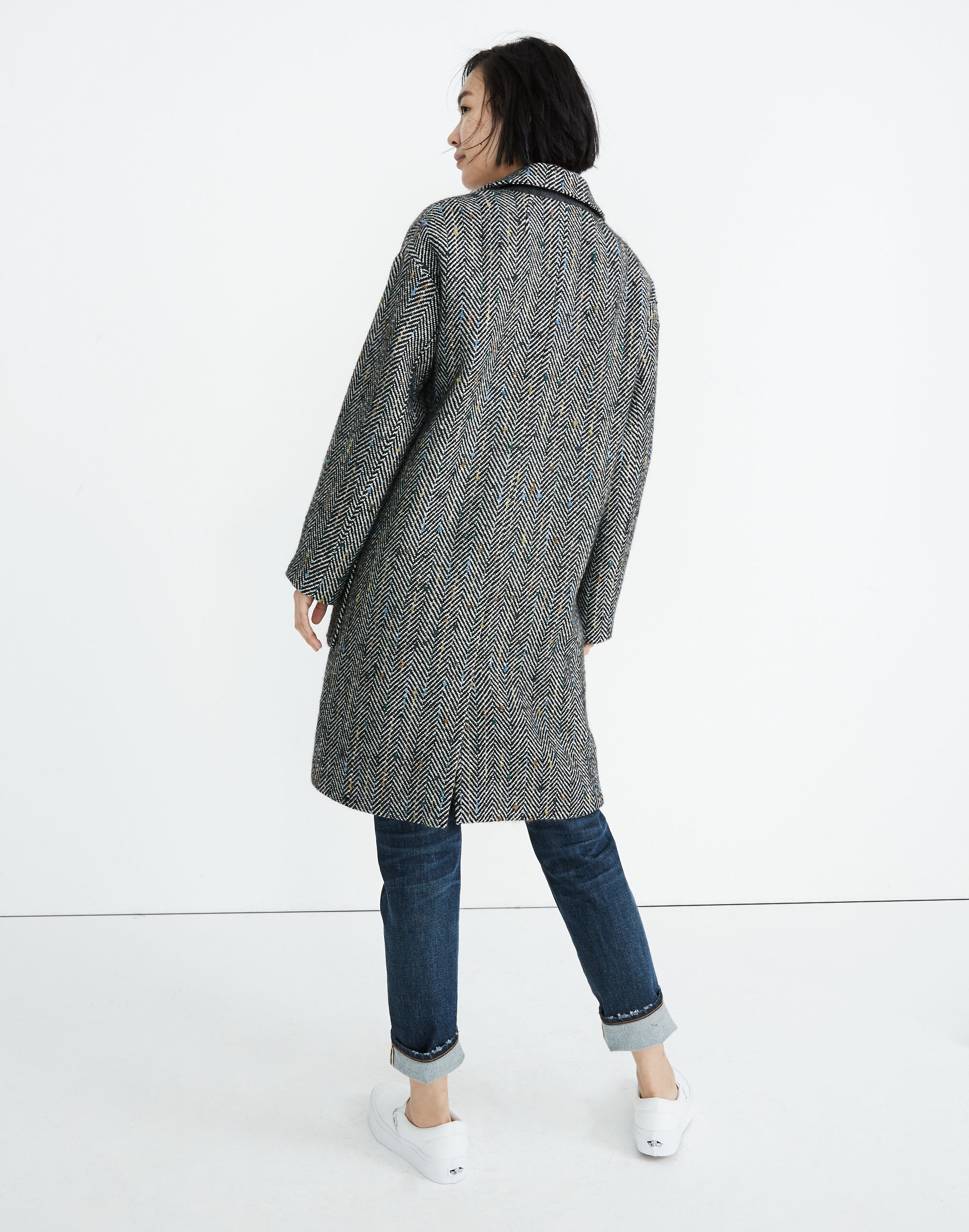 Elmcourt Coat in Flecked Herringbone