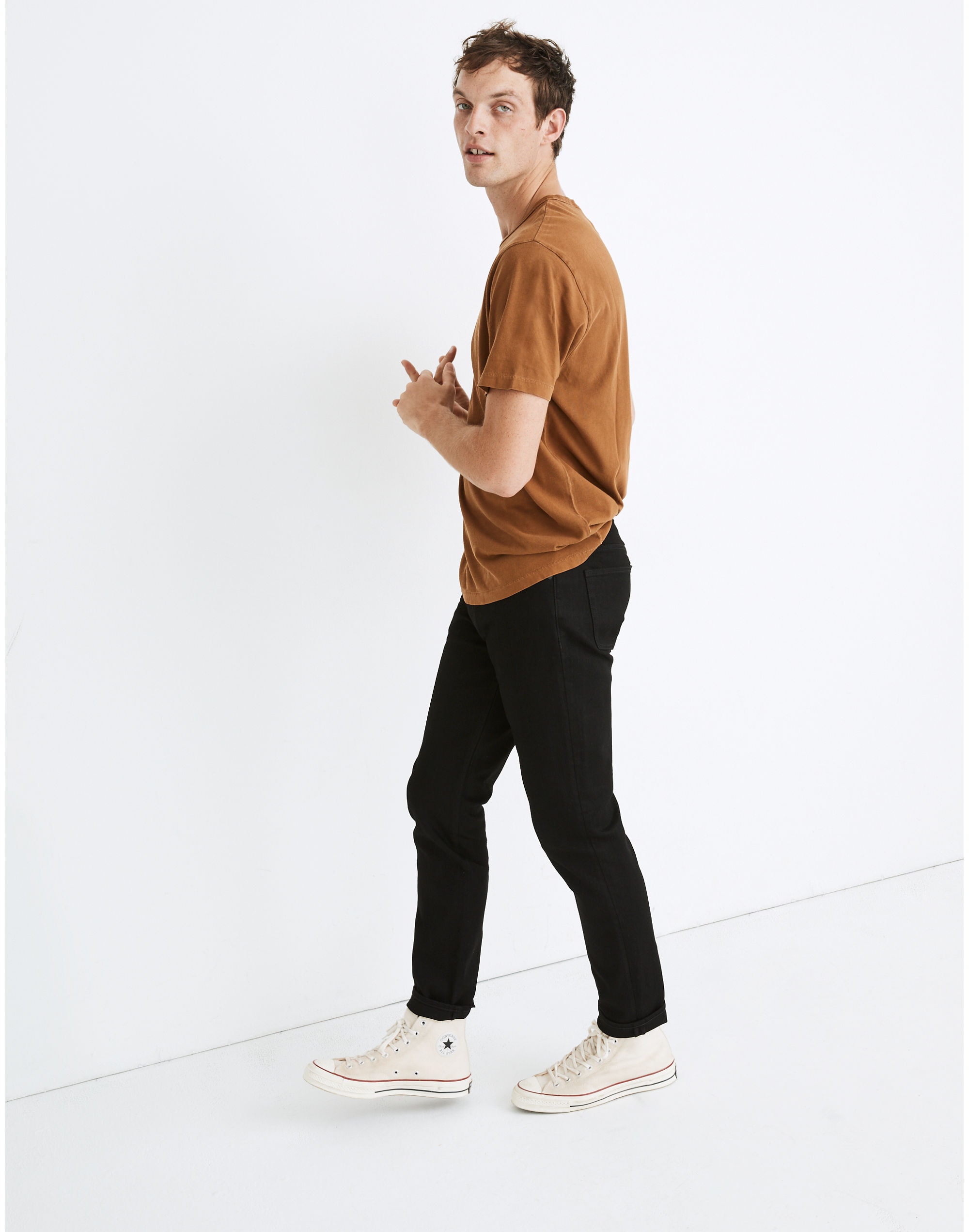 Athletic Slim Jeans in Black Wash