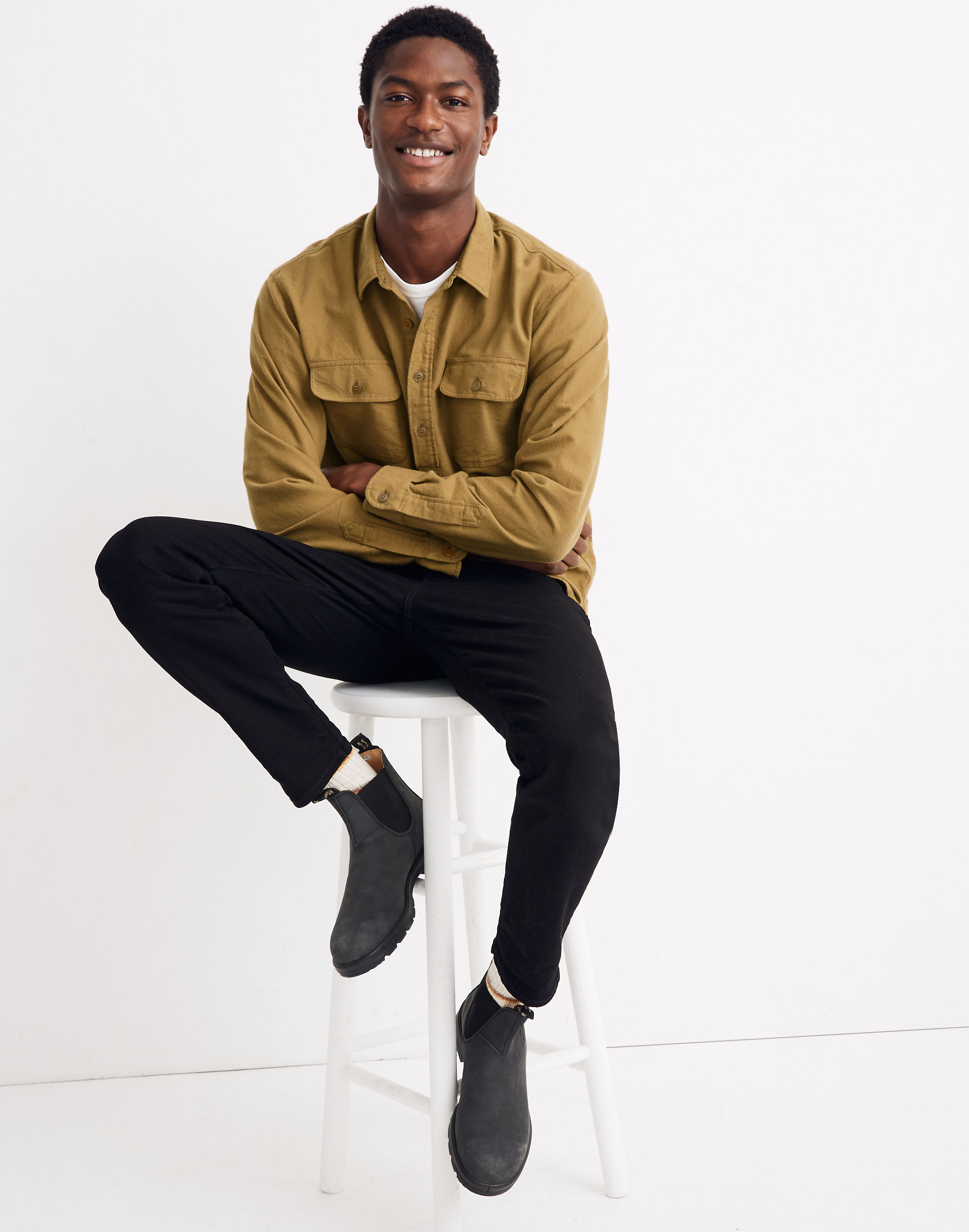 Straight Authentic Flex Jeans in Black Wash