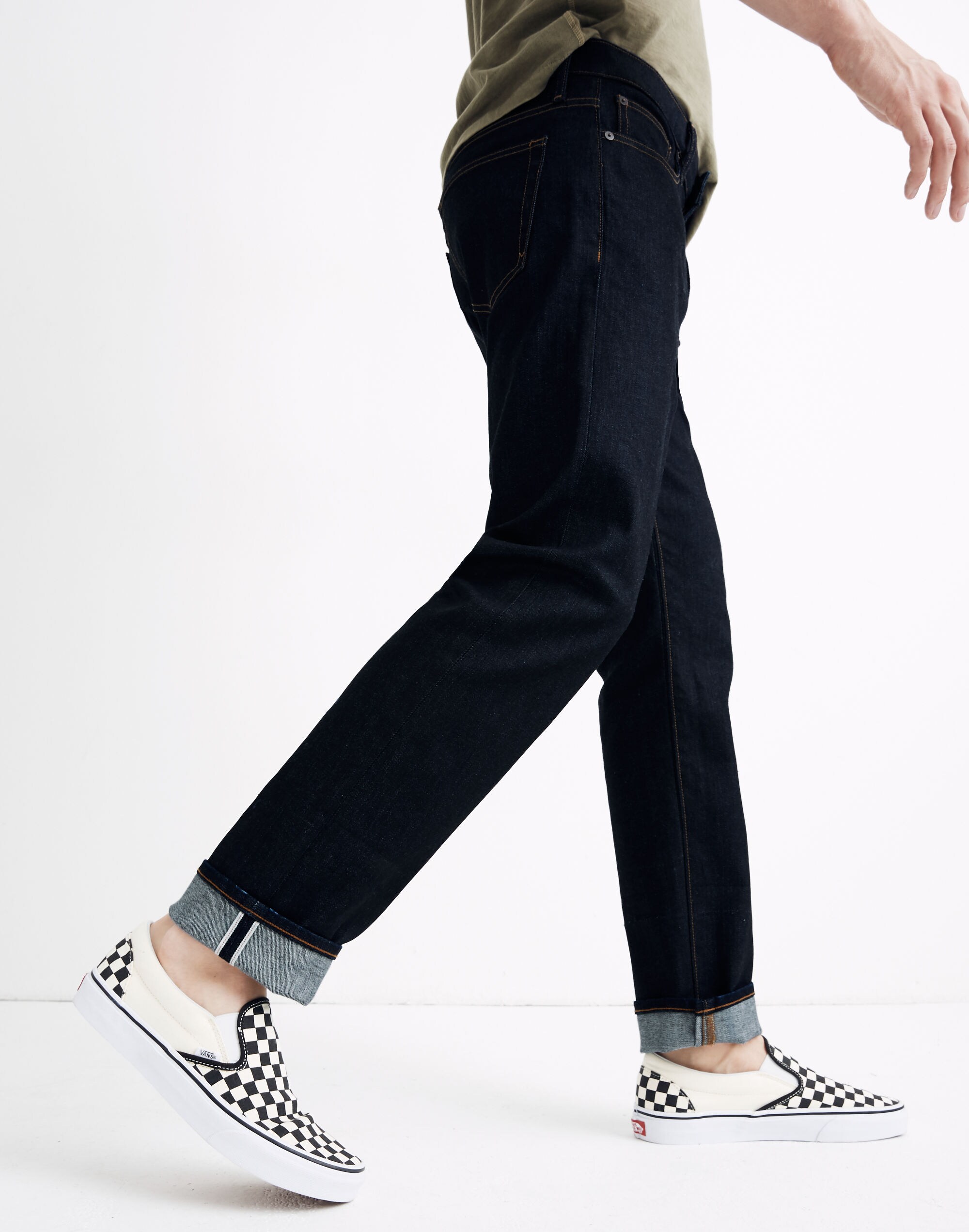 Straight Authentic Flex Selvedge Jeans in Resin Rinse