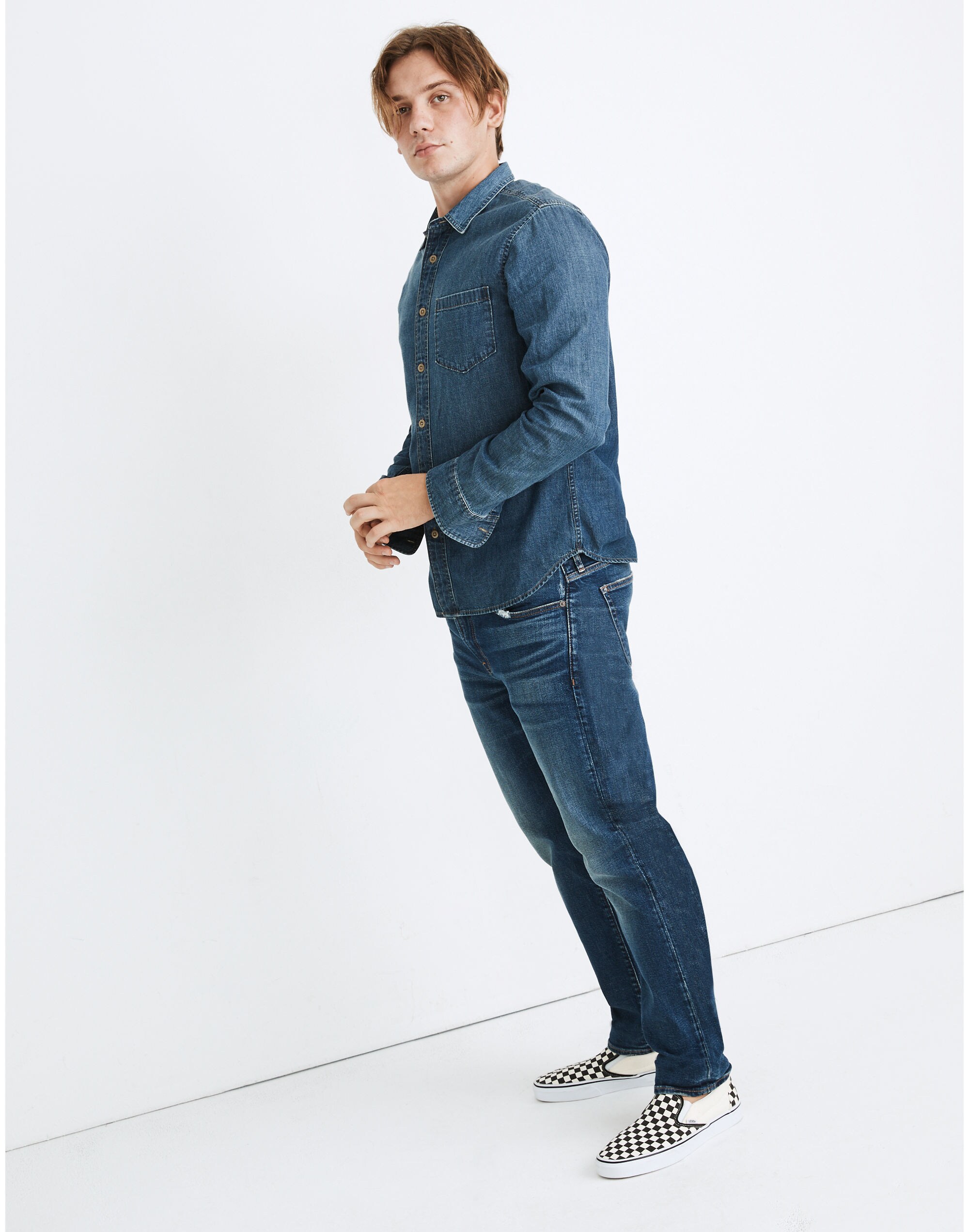 Straight Jeans in Enid Wash