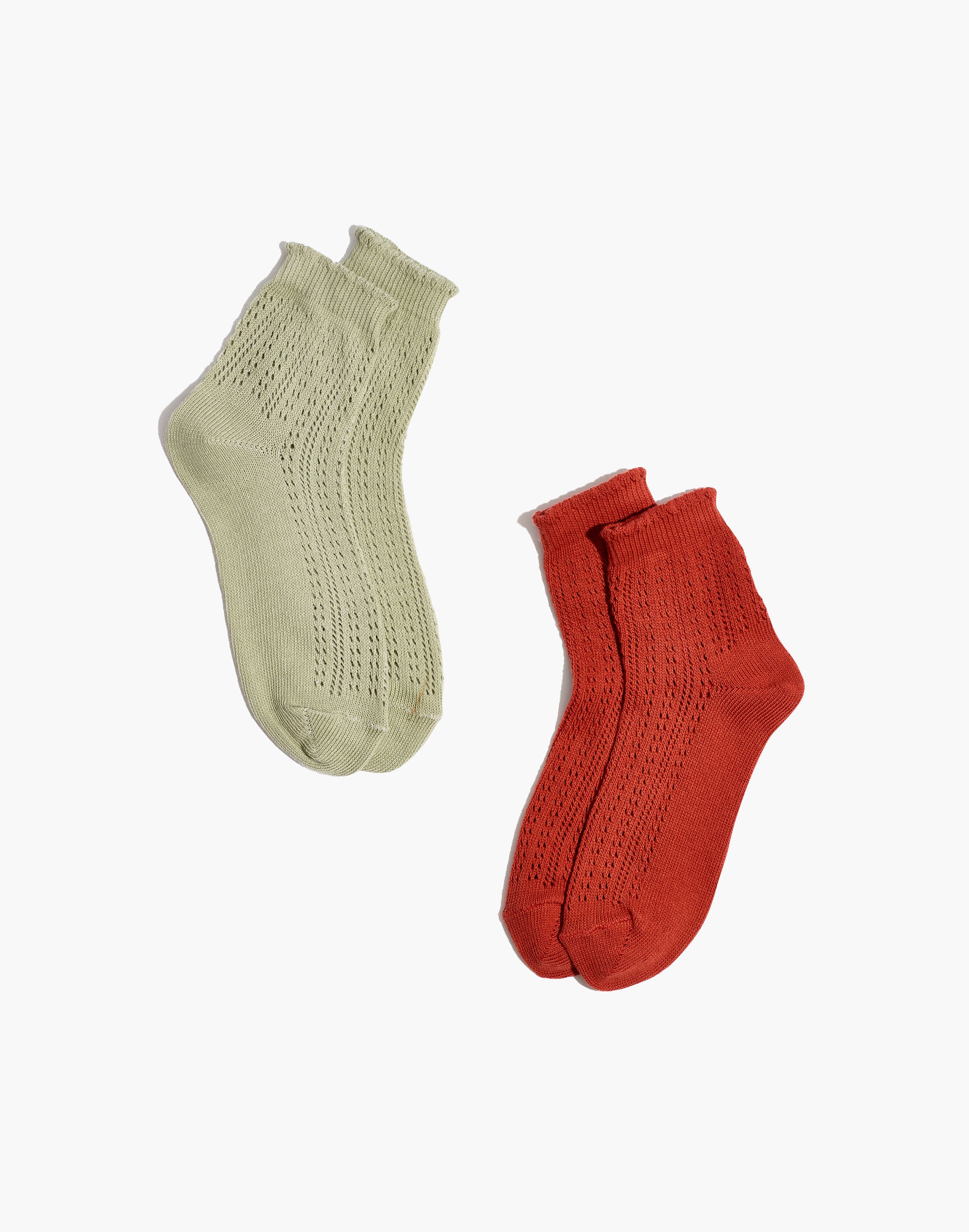 Two-Pack Pointelle Ankle Socks