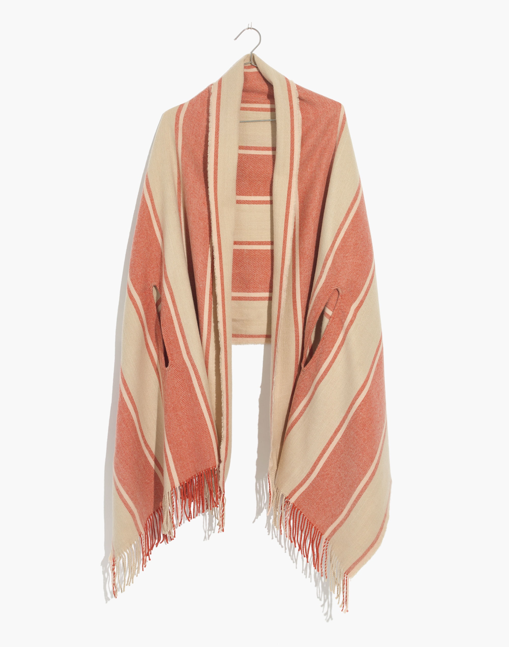 twill stripe cape scarf