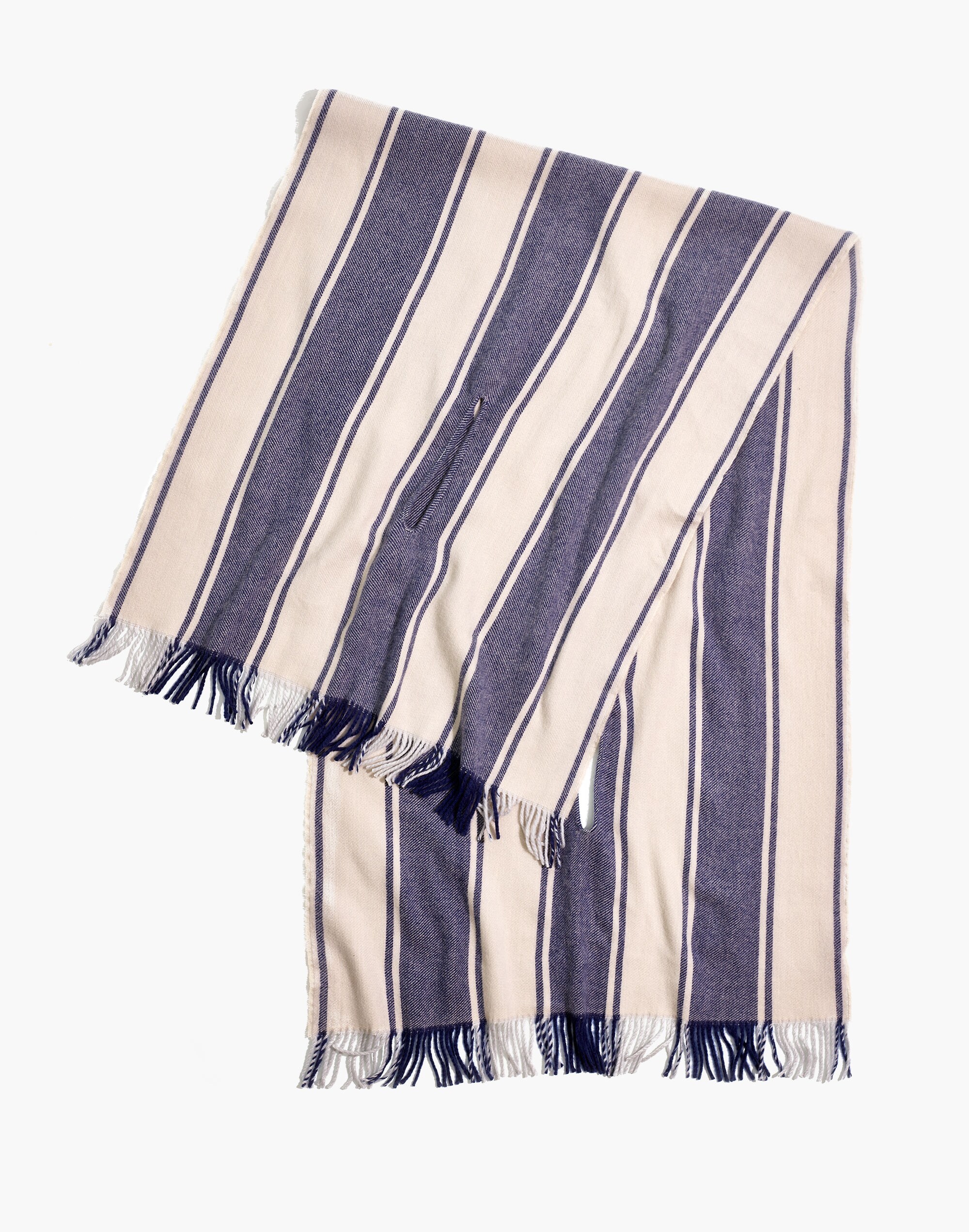 Twill Stripe Cape Scarf