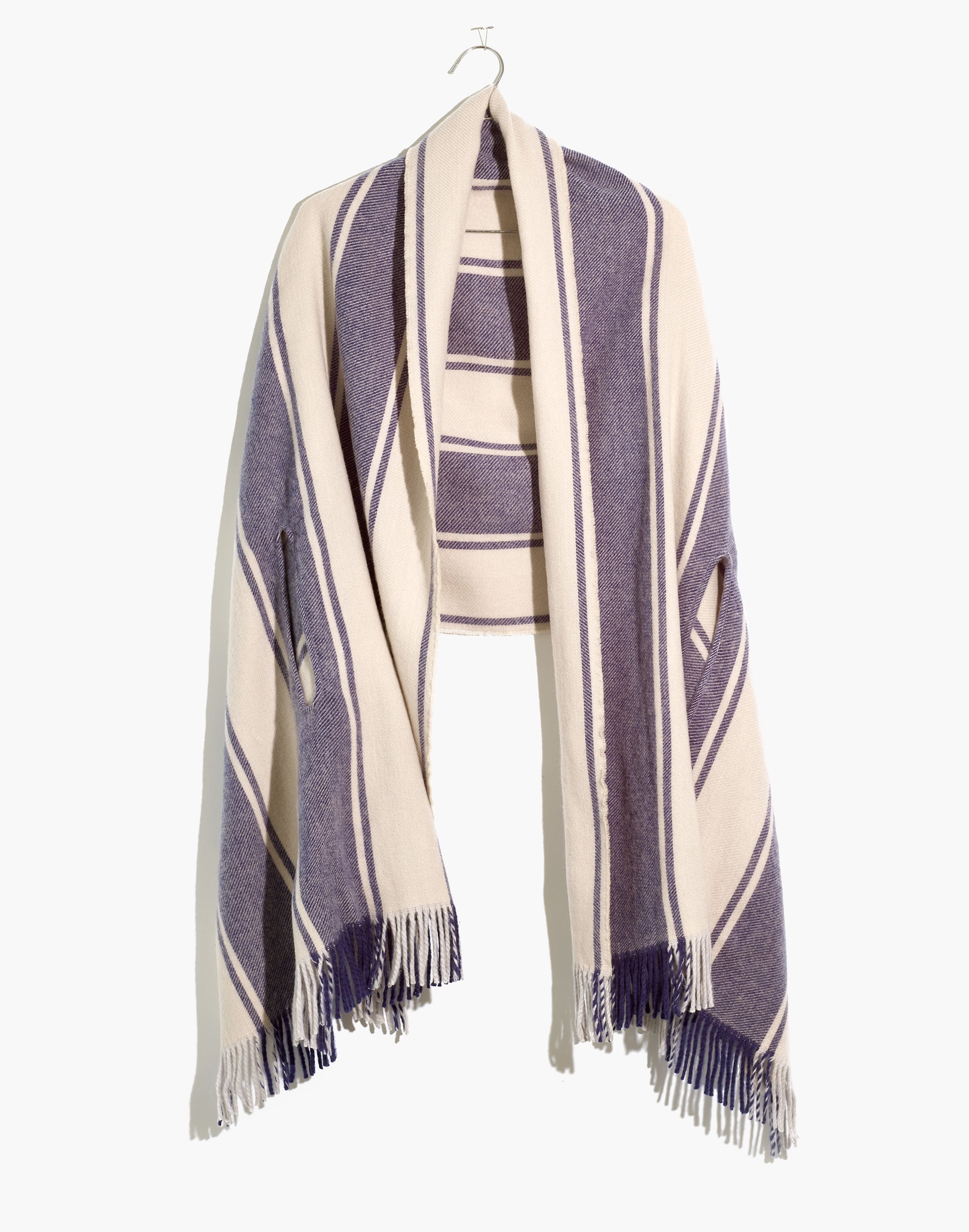 Twill Stripe Cape Scarf