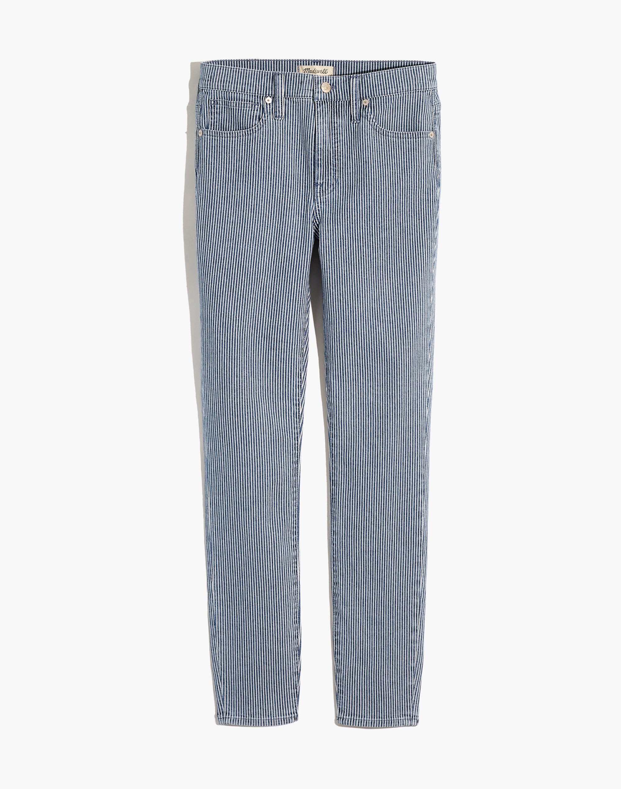 9" Mid-Rise Skinny Jeans in Piper Stripe