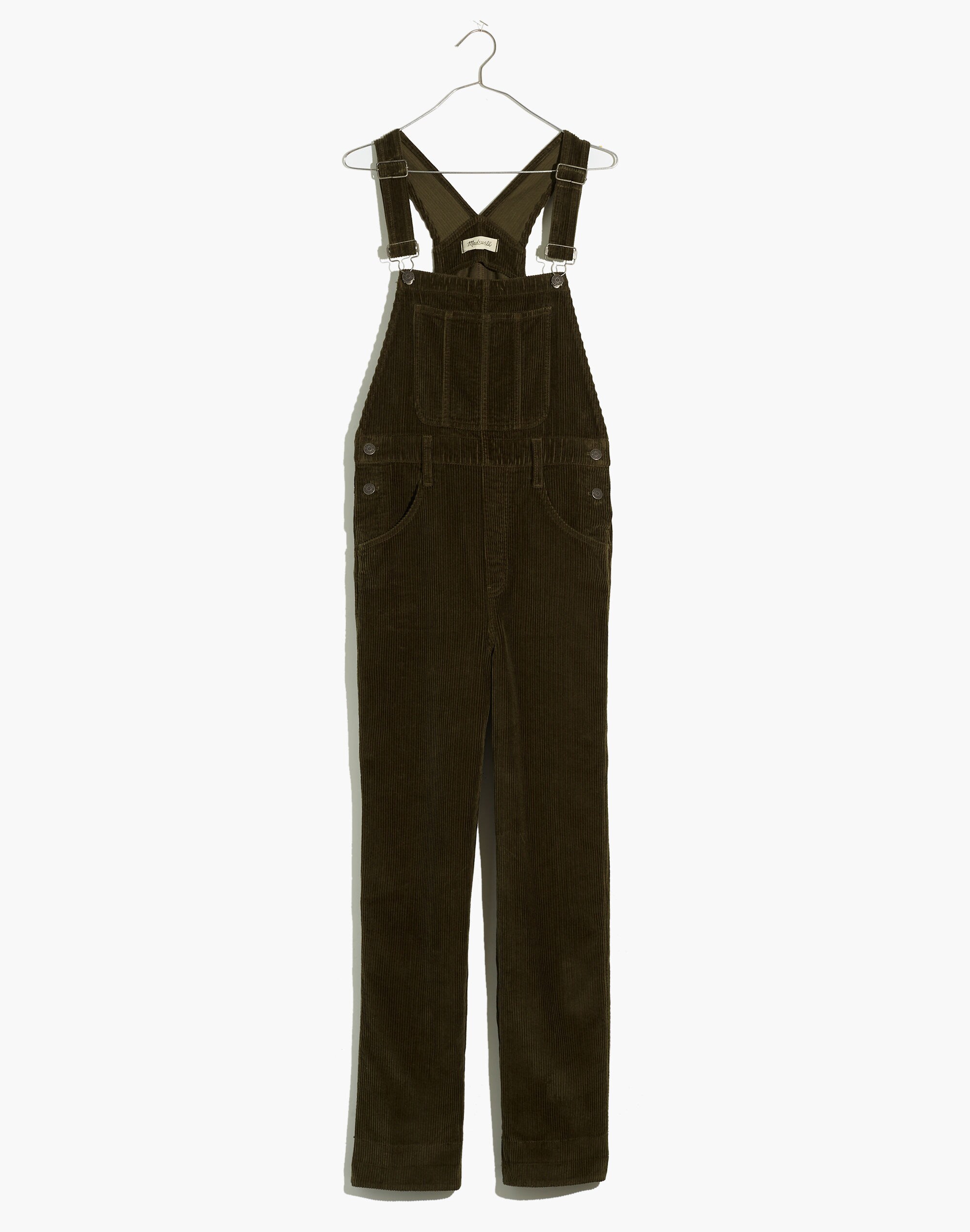 Corduroy Straight-Leg Overalls