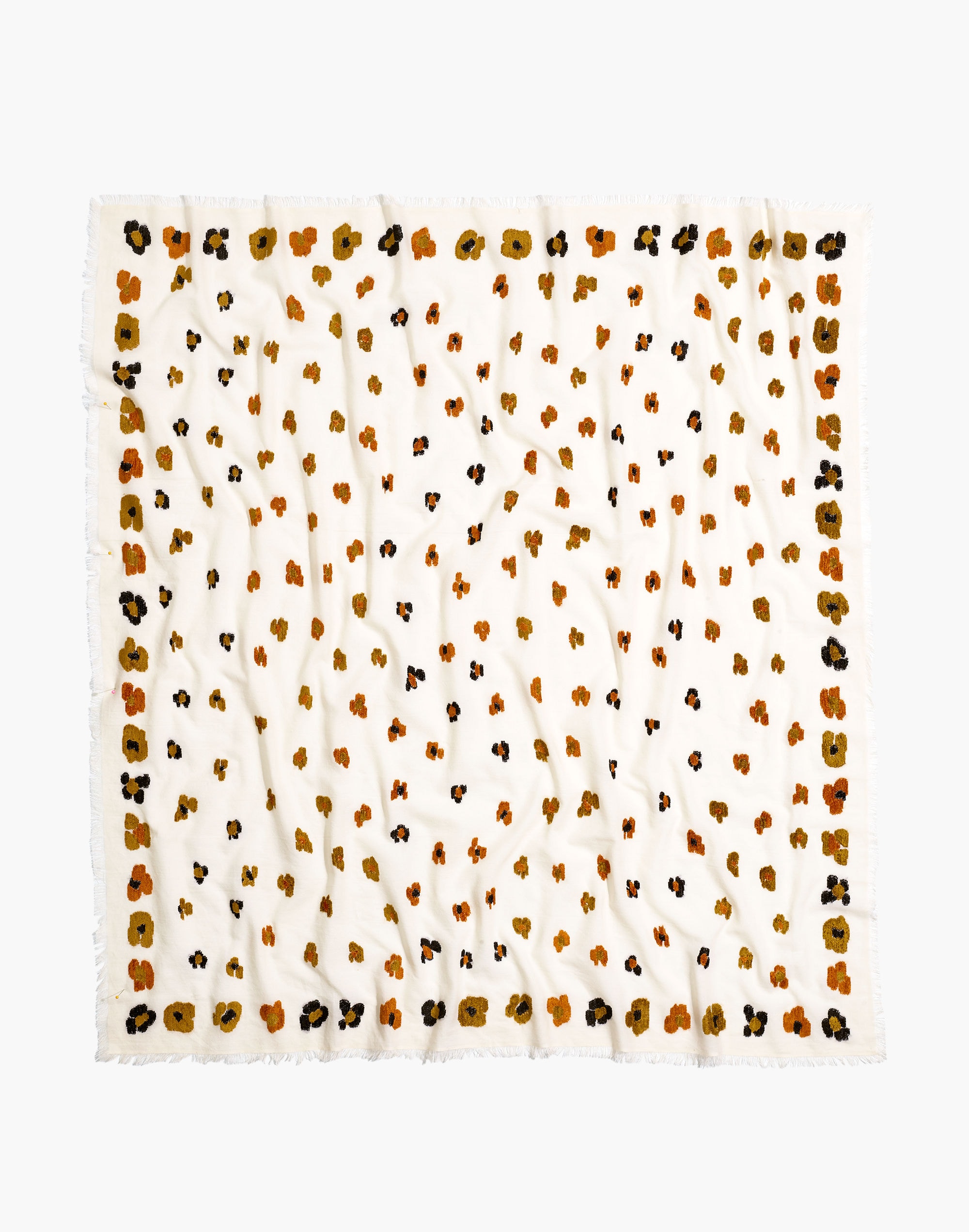 Feline Floral Jacquard Scarf