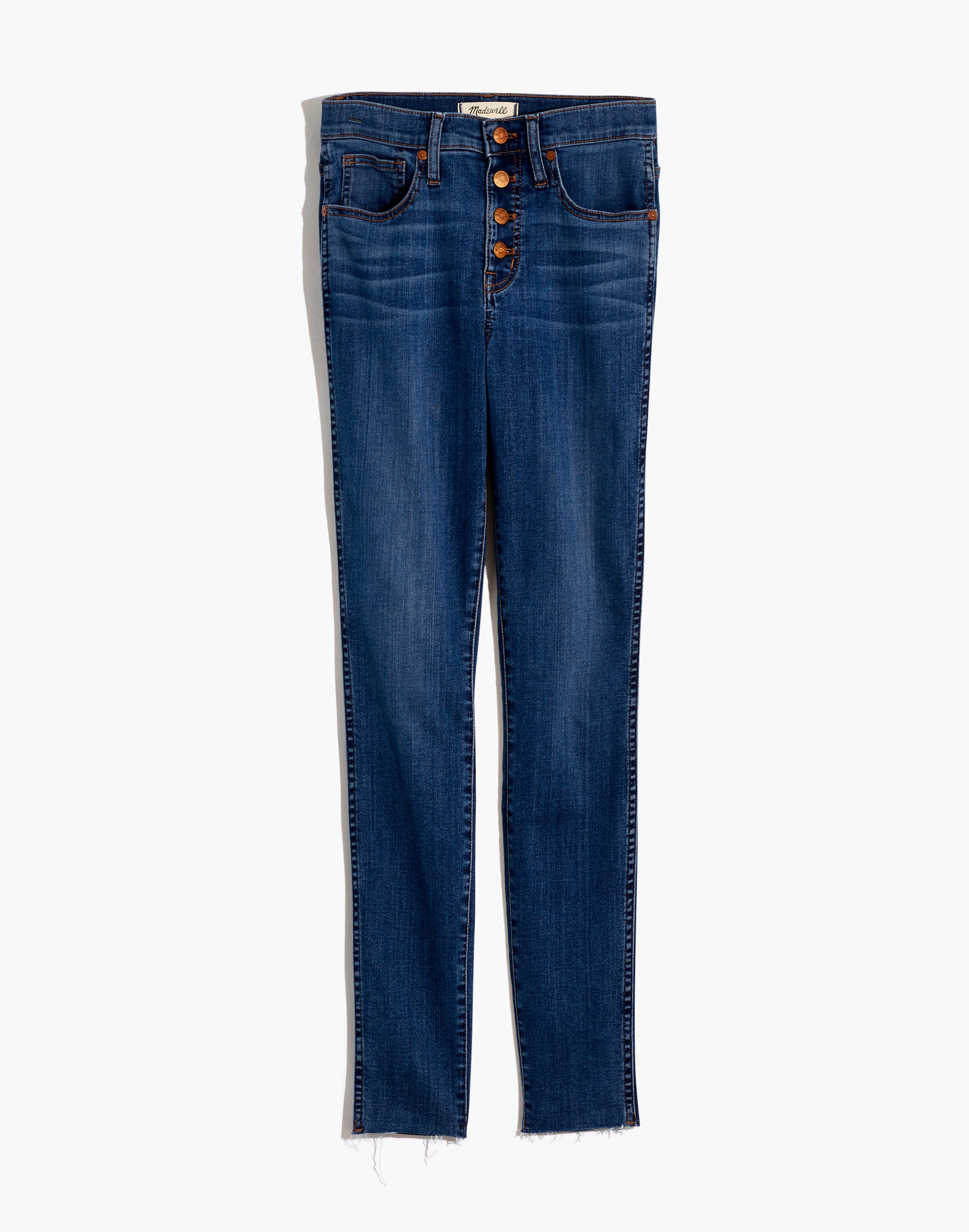 Petite 10" High-Rise Skinny Jeans in Brinville Wash: Button-Front Tencel&trade; Edition