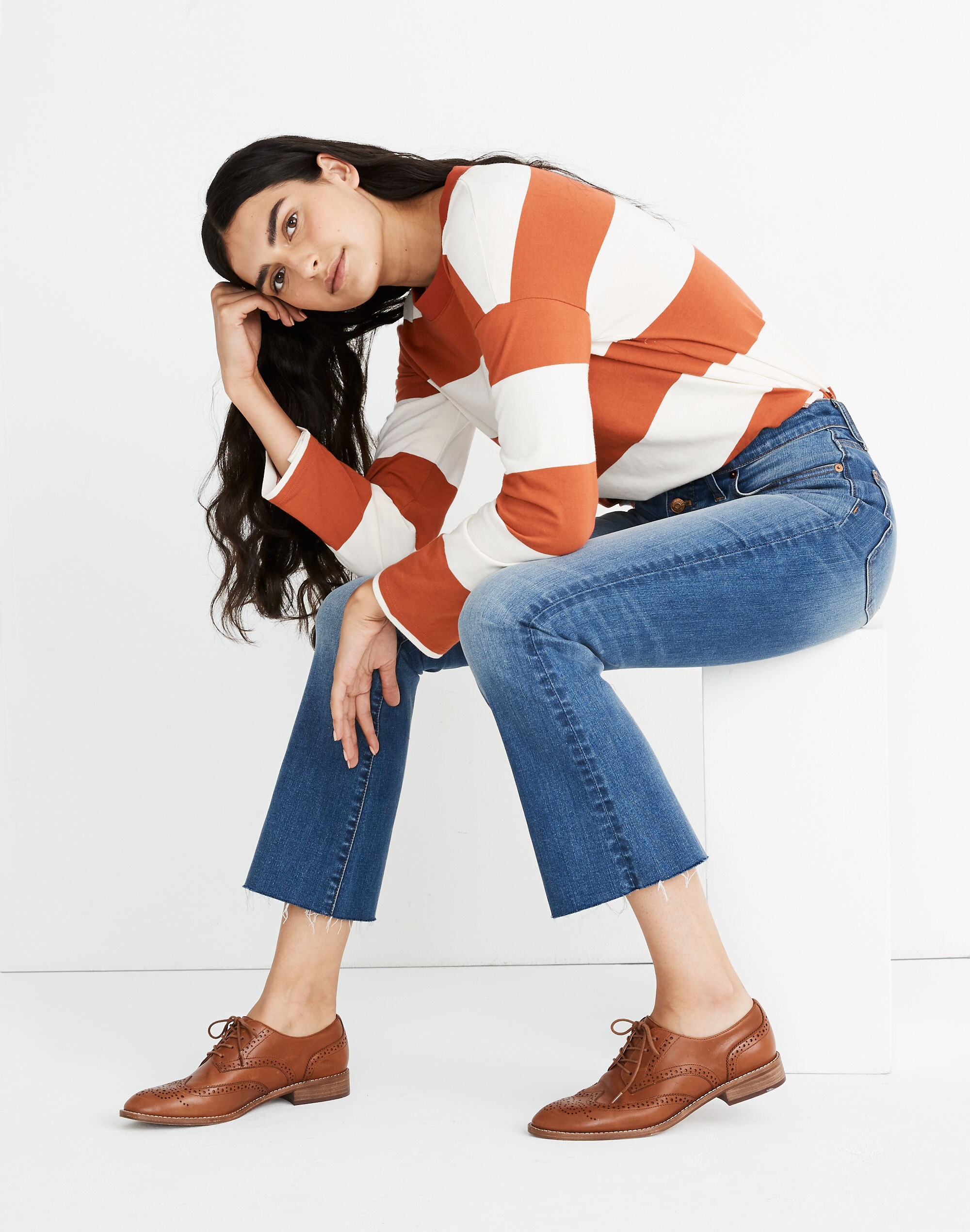 Cali Demi-Boot Jeans in Daly Wash: Button-Front Edition