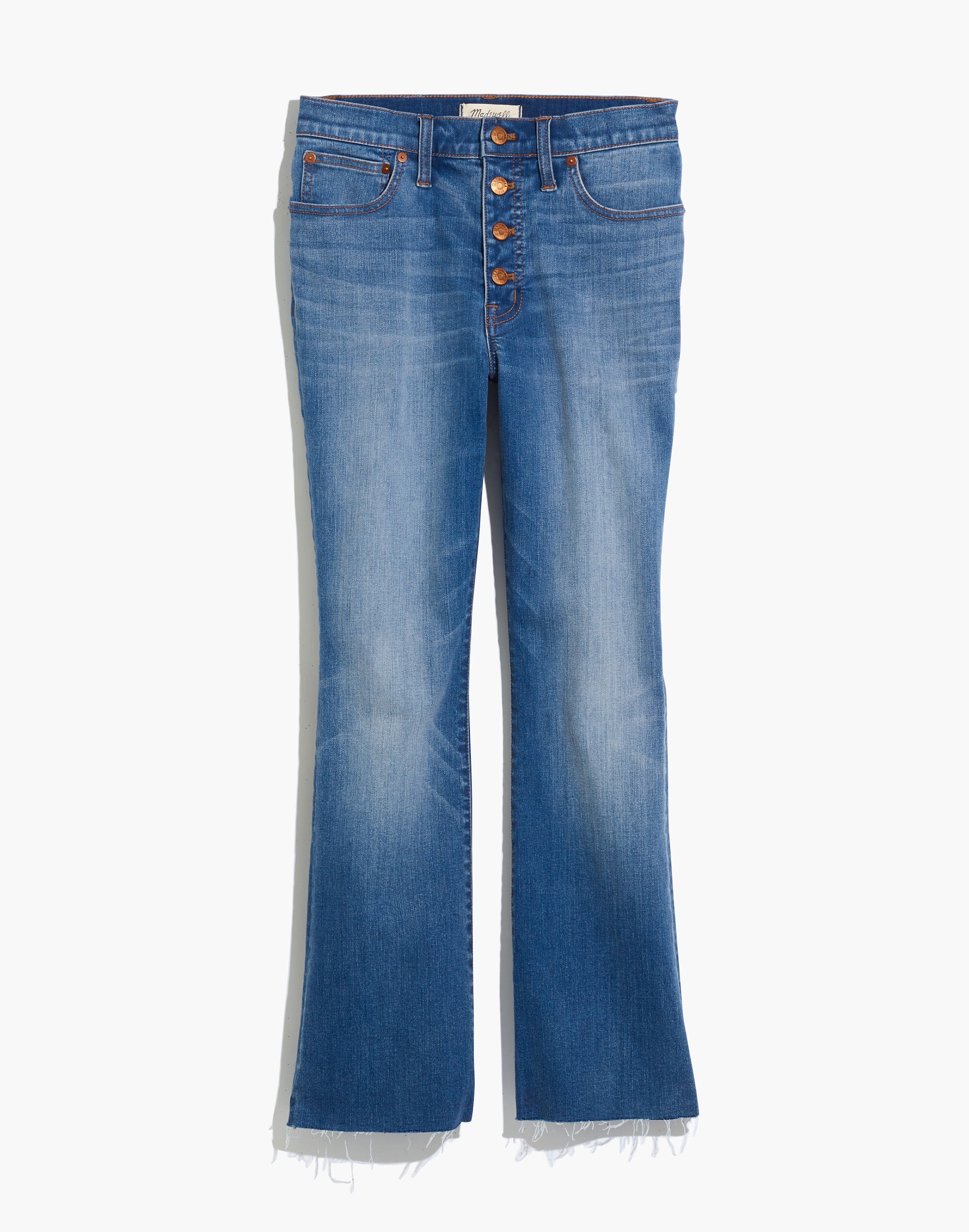 Cali Demi-Boot Jeans in Daly Wash: Button-Front Edition