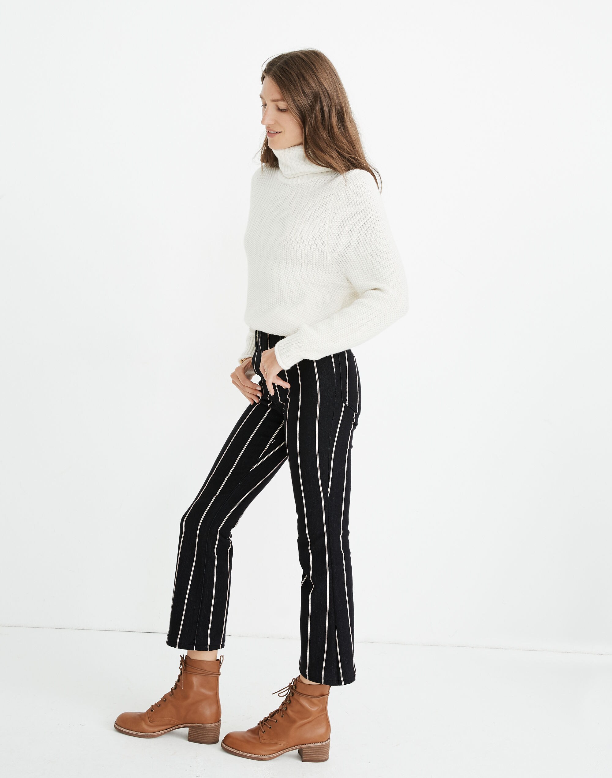 Cali Demi-Boot Jeans in Elsie Stripe