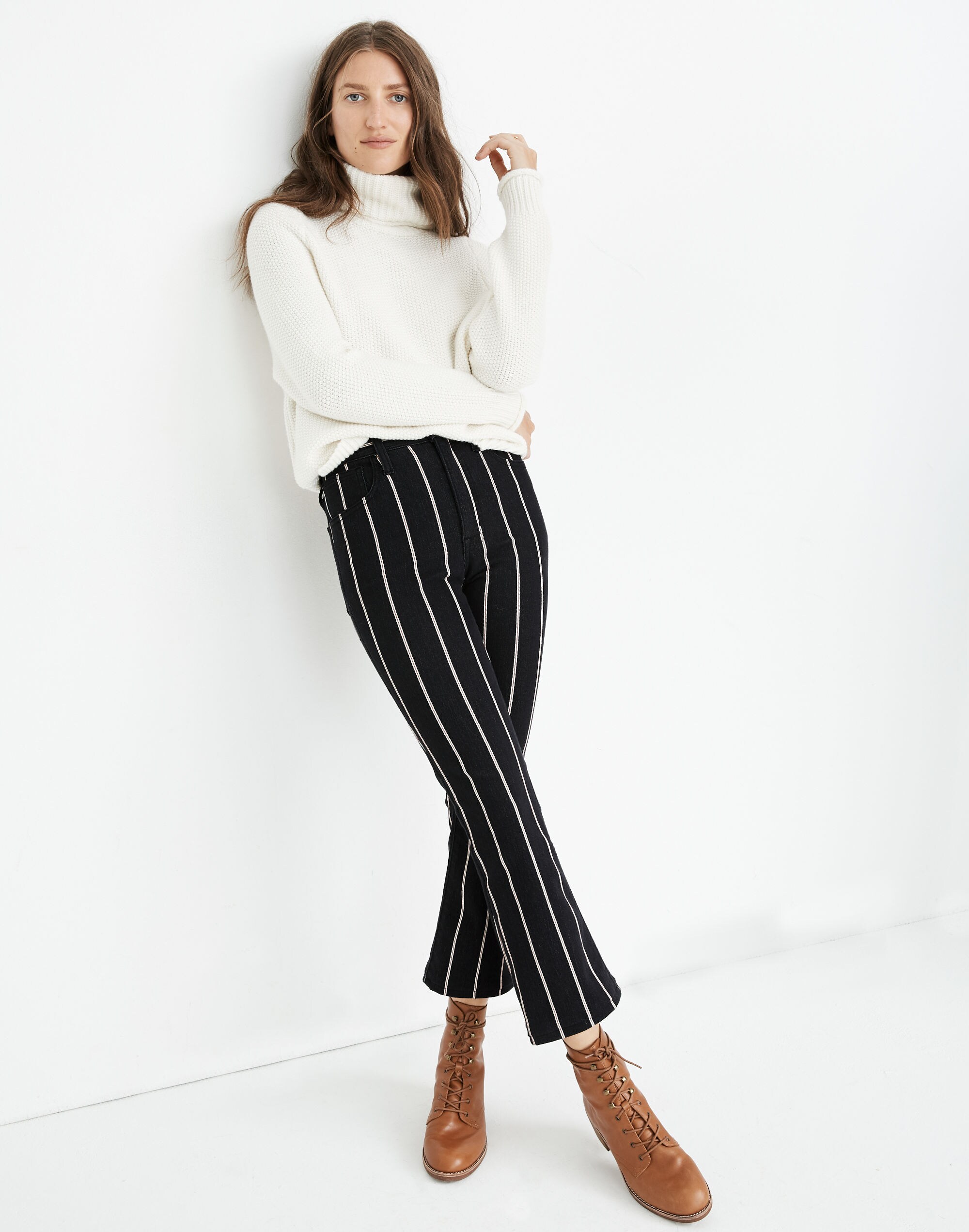Cali Demi-Boot Jeans in Elsie Stripe