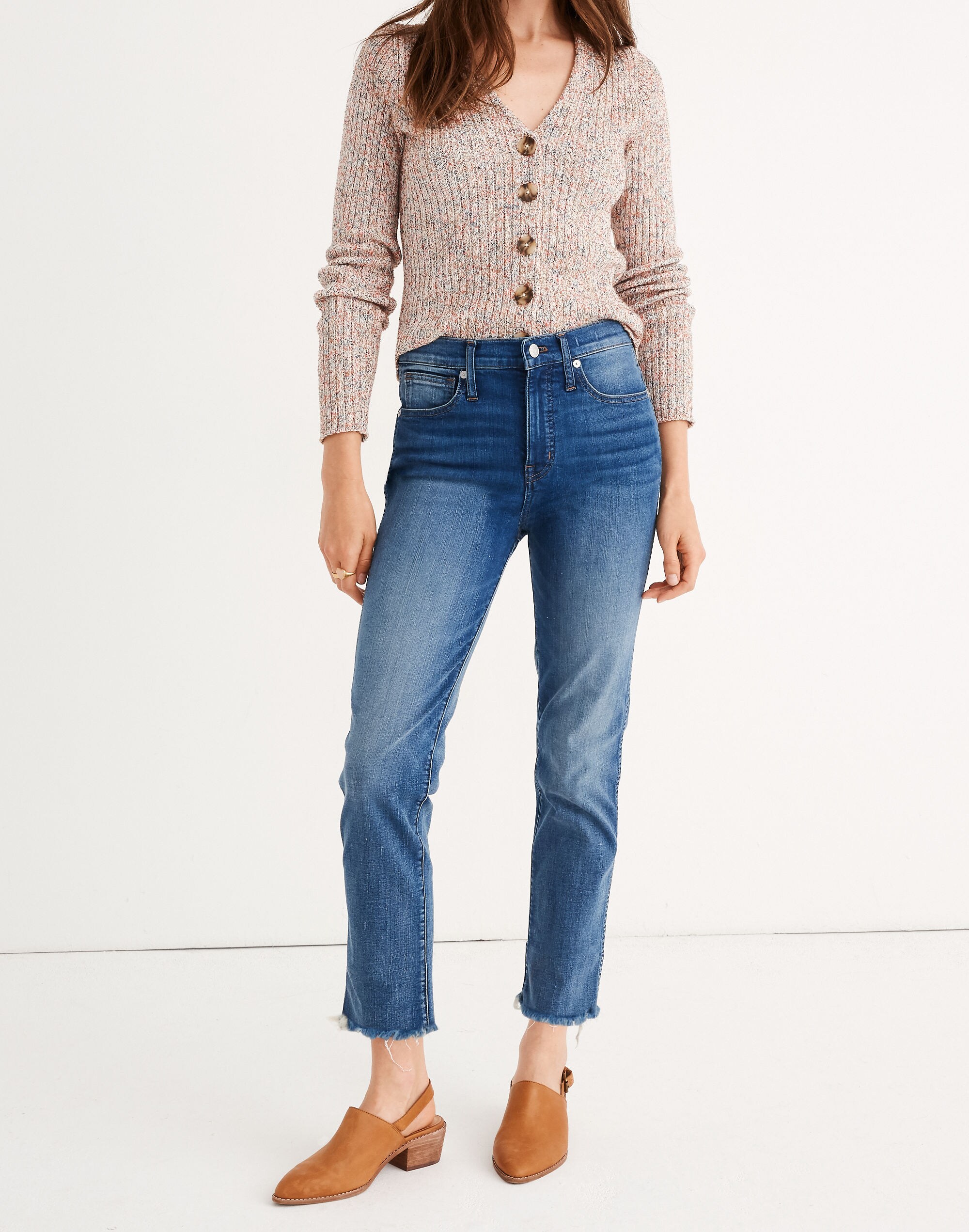 Stovepipe Jeans in Chancery Wash: Fluffy Hem Edition
