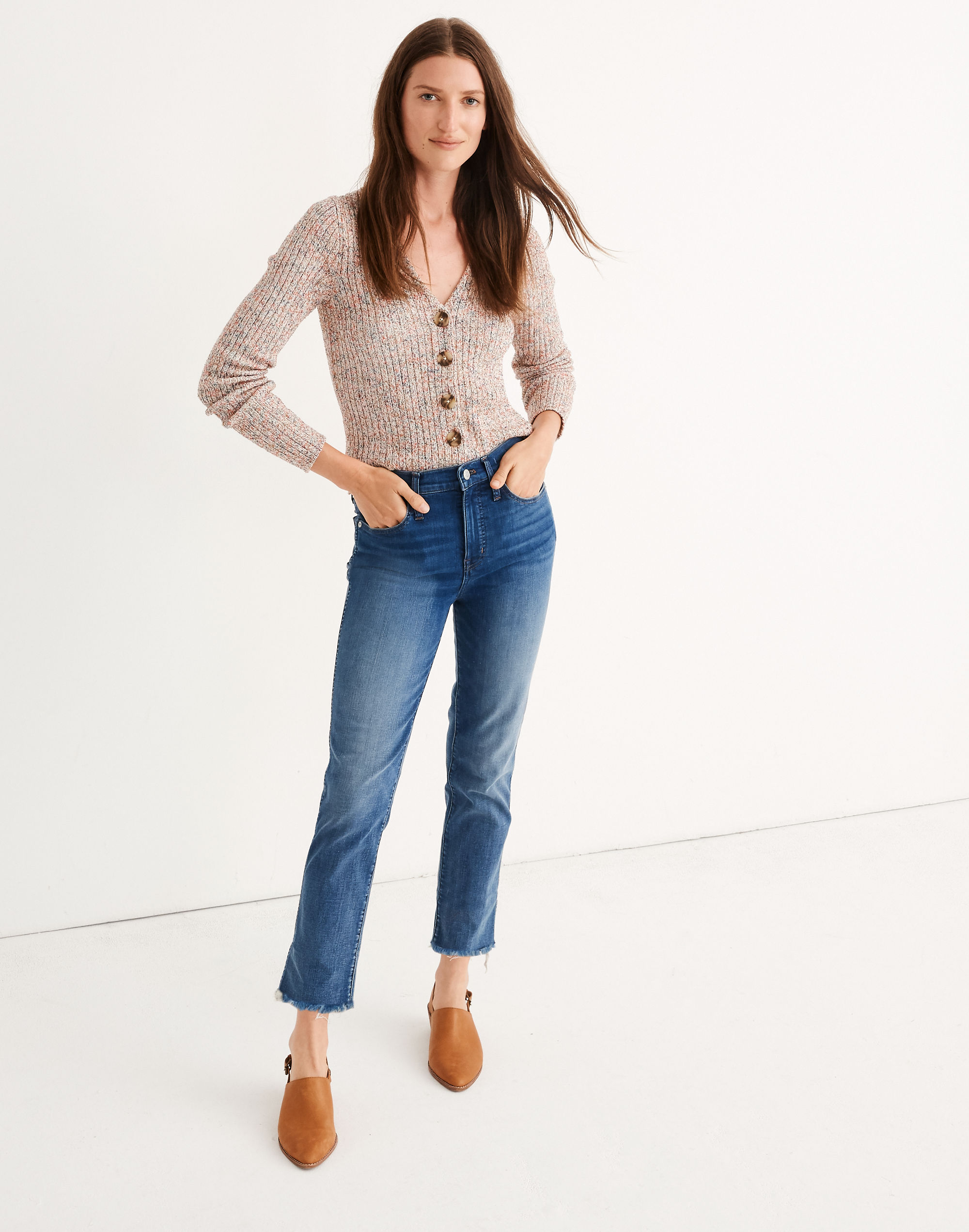 Stovepipe Jeans in Chancery Wash: Fluffy Hem Edition