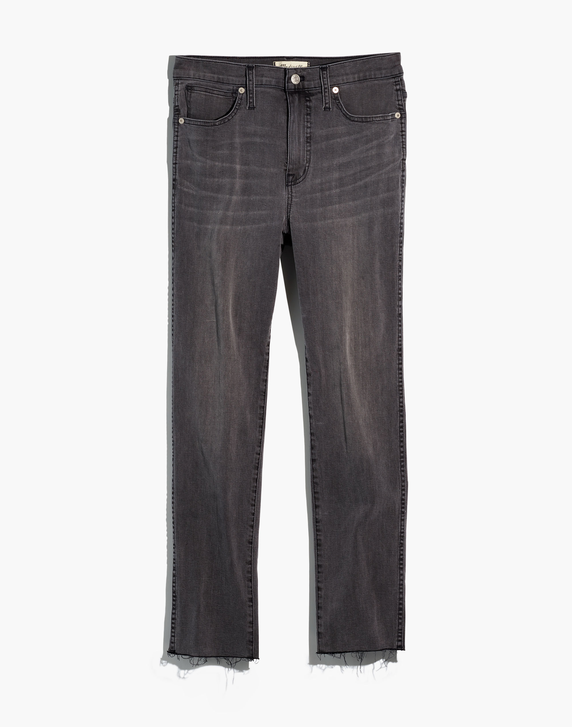 Stovepipe Jeans in Cement Wash: Raw-Hem Edition