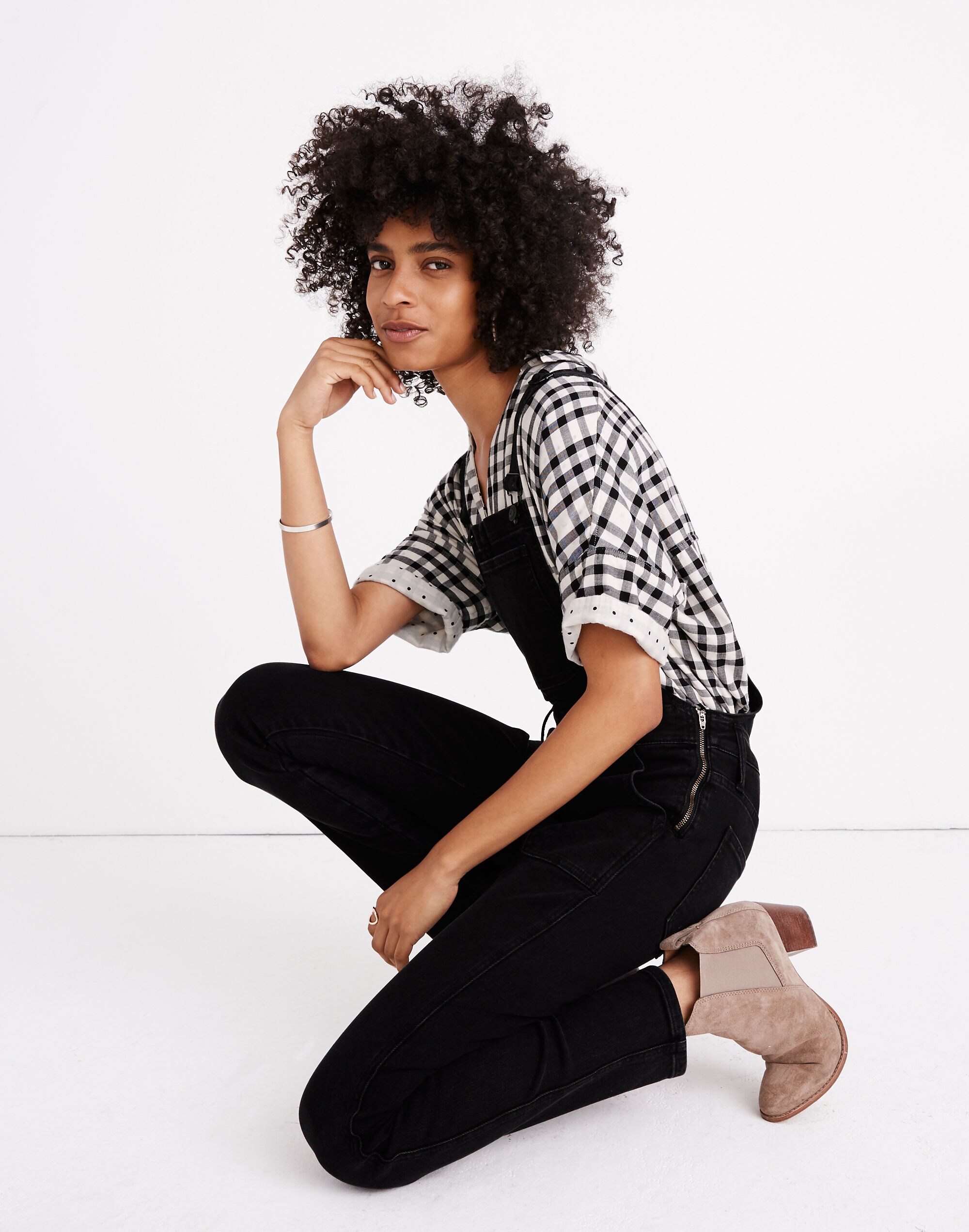 Skinny Overalls in Lunar Wash