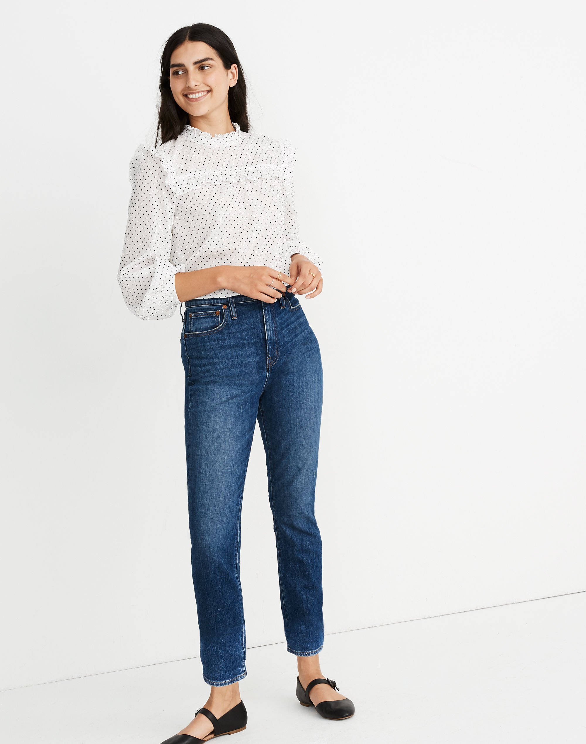 Superwide-Leg Jeans in Selwick Wash: Button-Front Edition